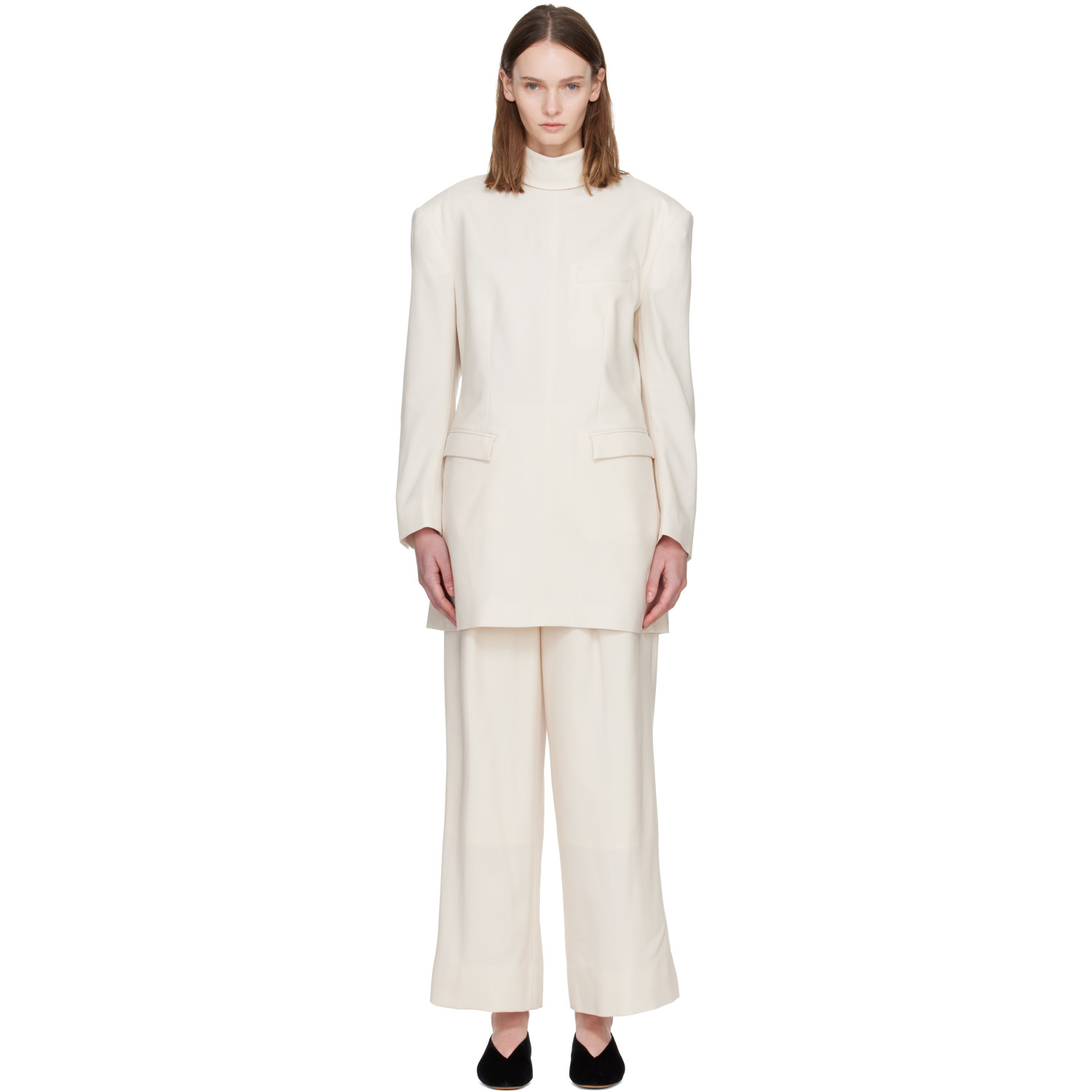 ISSEY MIYAKE Off-White Untitled Minidress