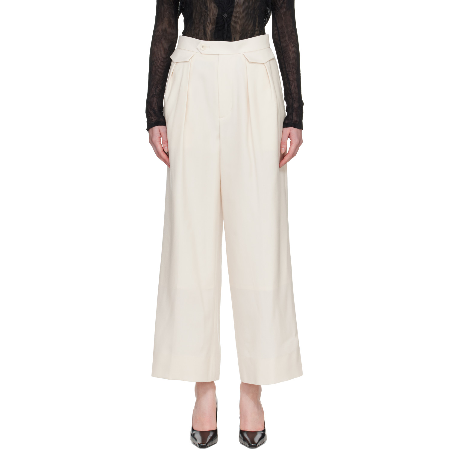 ISSEY MIYAKE Off-White Untitled Trousers