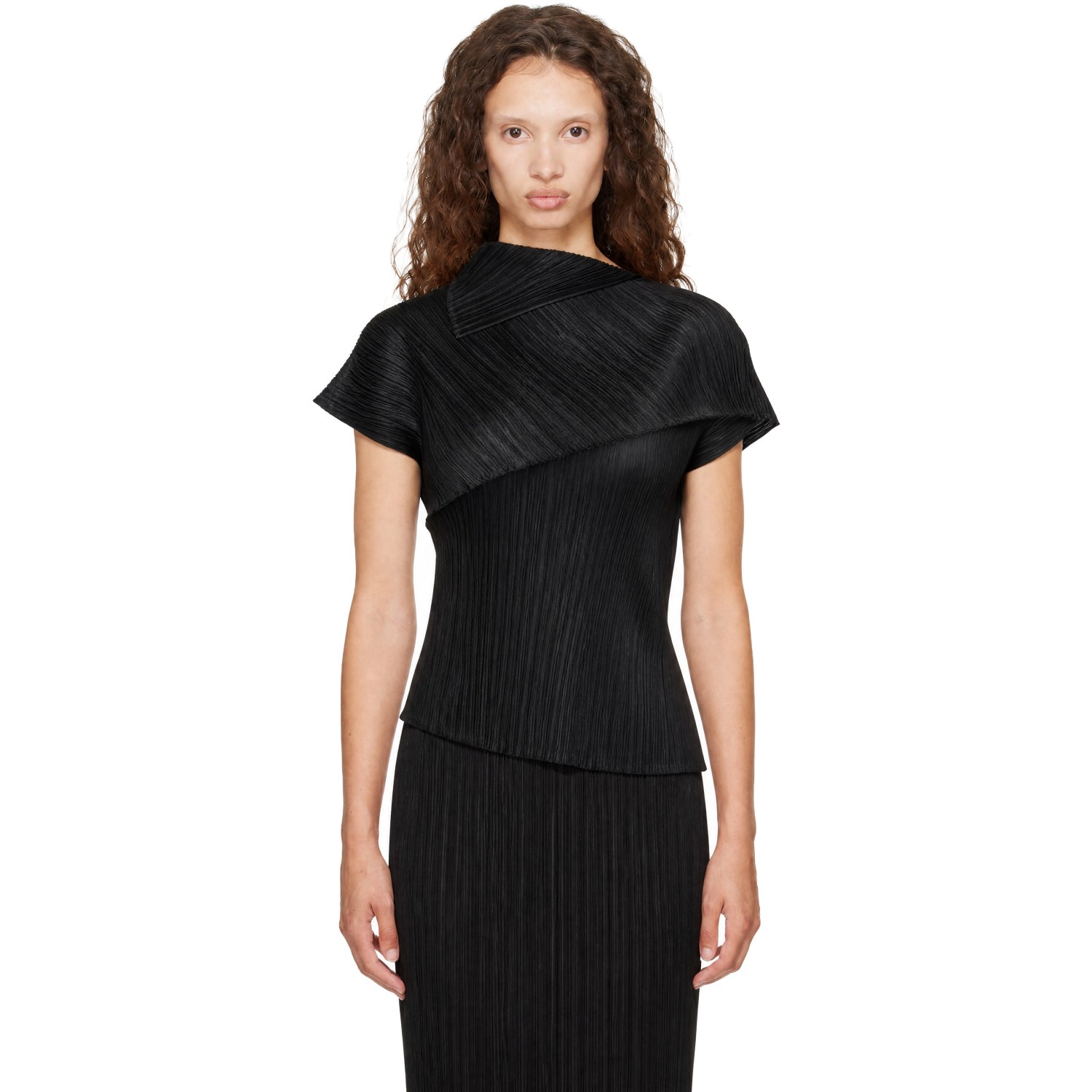 PLEATS PLEASE ISSEY MIYAKE Black Leap Top