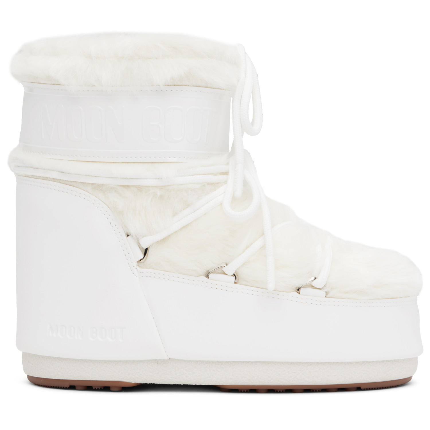 Moon Boot White Icon Low Faux-Fur Boots