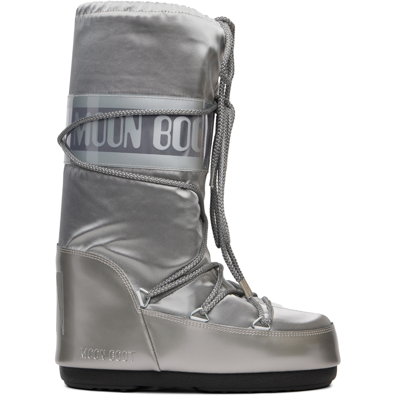 Moon Boot Silver Icon Glance Satin Boots