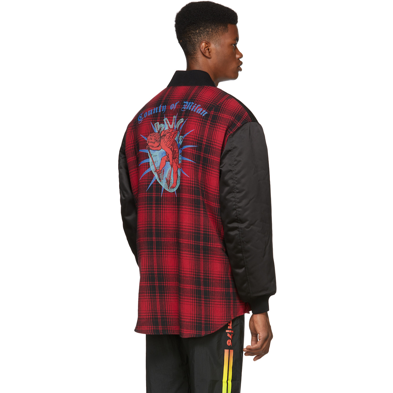  Marcelo Burlon County Of Milan Black 'cupido' Bomber Jacket 