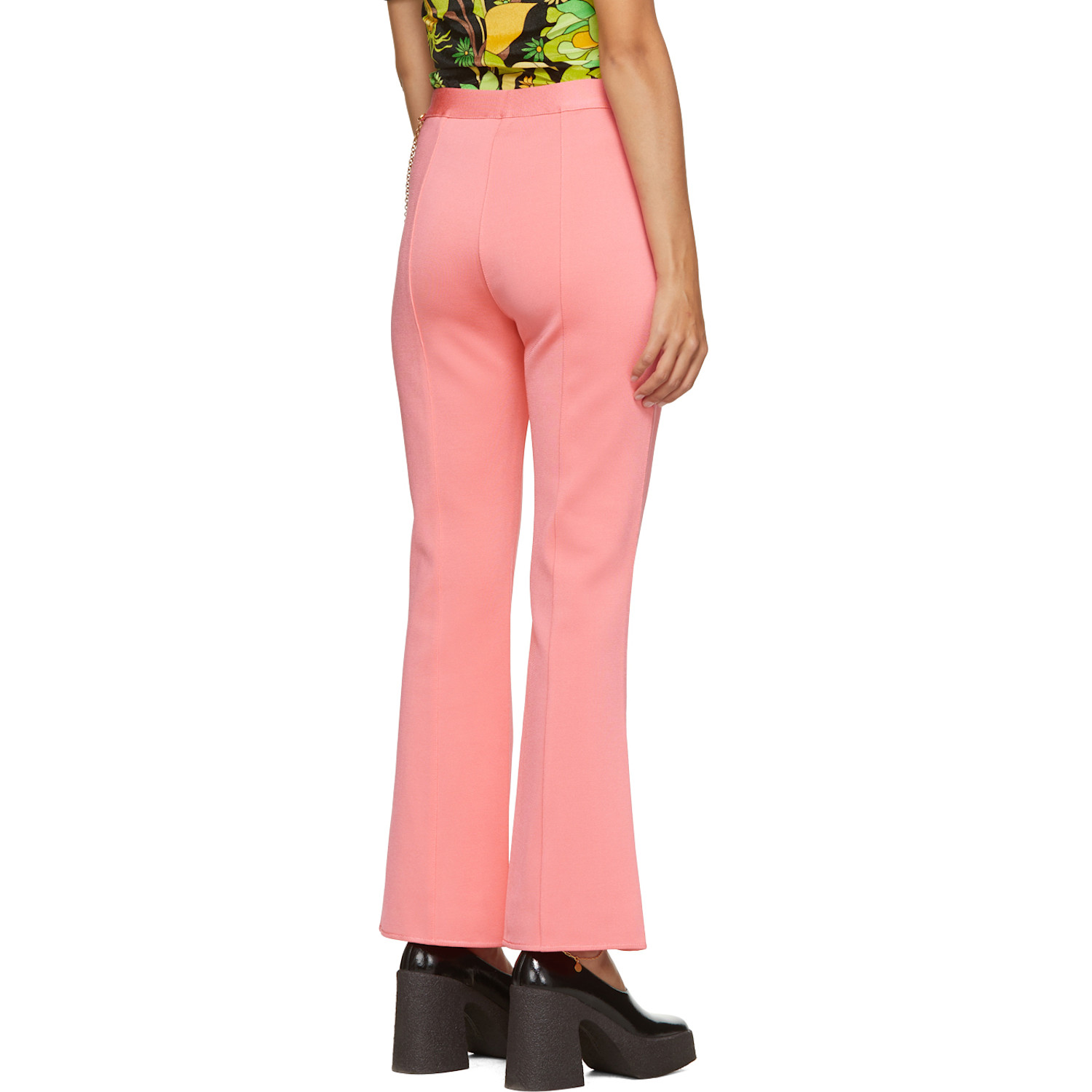  Givenchy Pink Chain Flared Trousers 