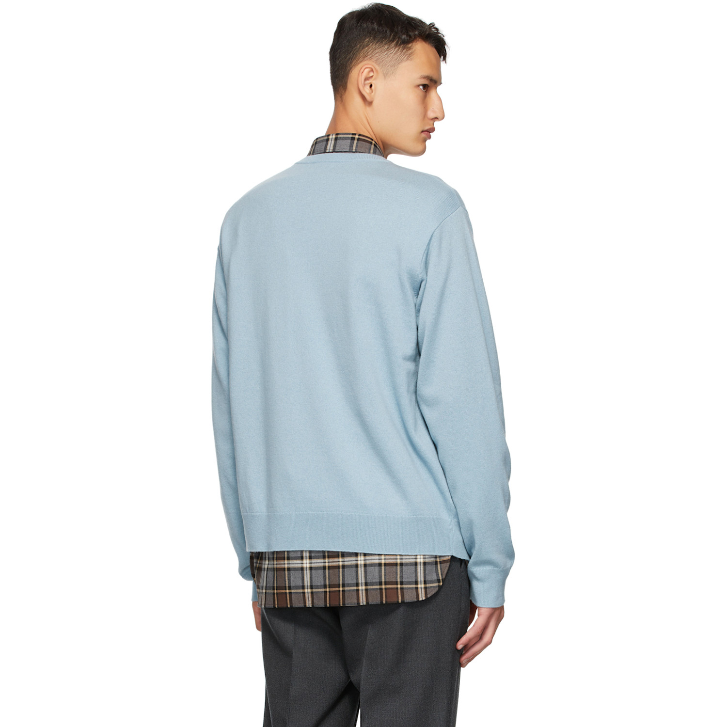  Dries Van Noten Blue Cashmere Sweater 
