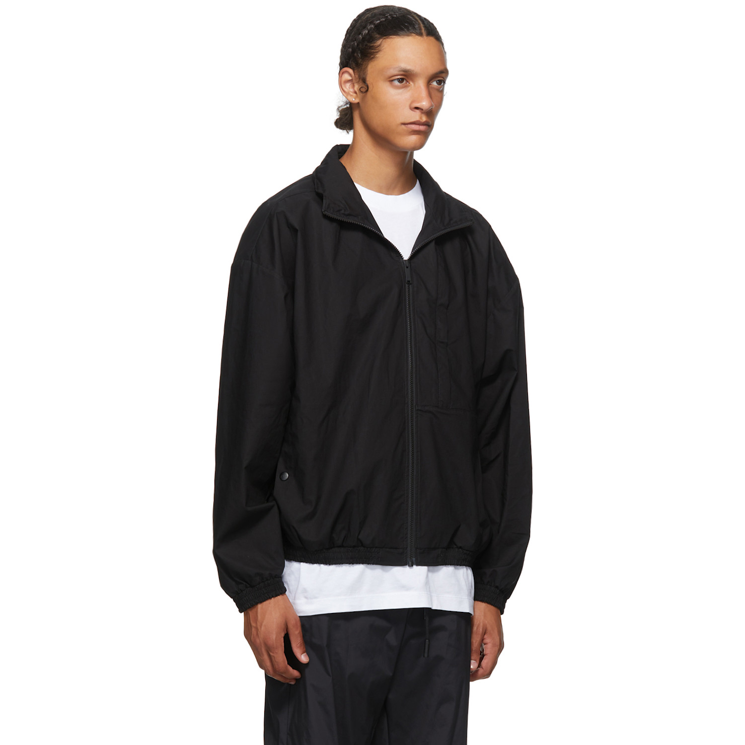  Marcelo Burlon County Of Milan Black Logo Tech Track Jacket 