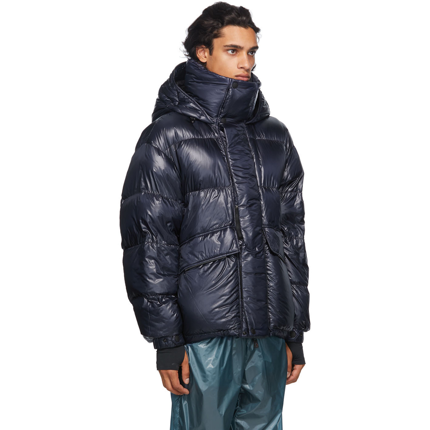  Moncler Grenoble Navy Down Gressan Coat 