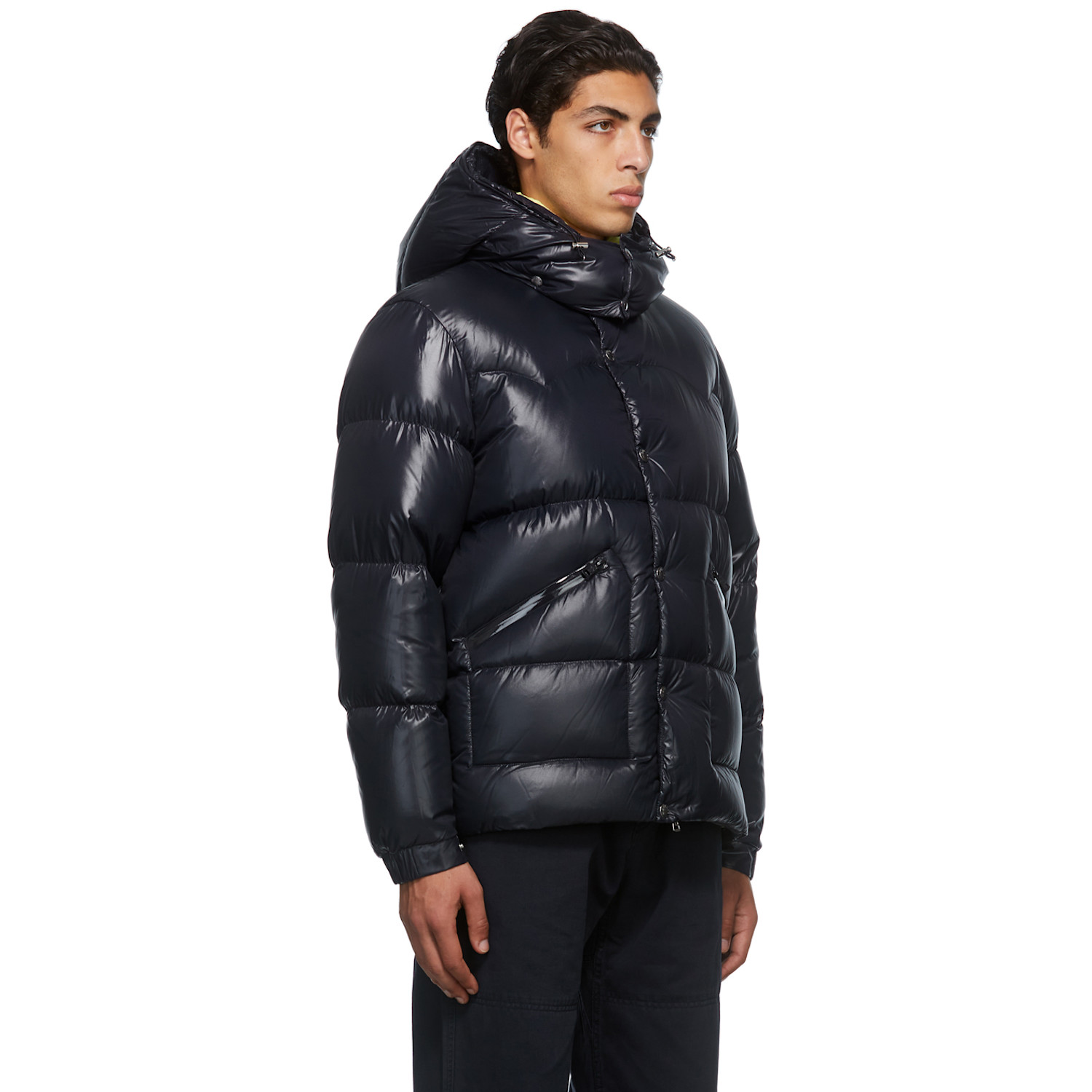  Moncler Navy Logo Down Jacket 