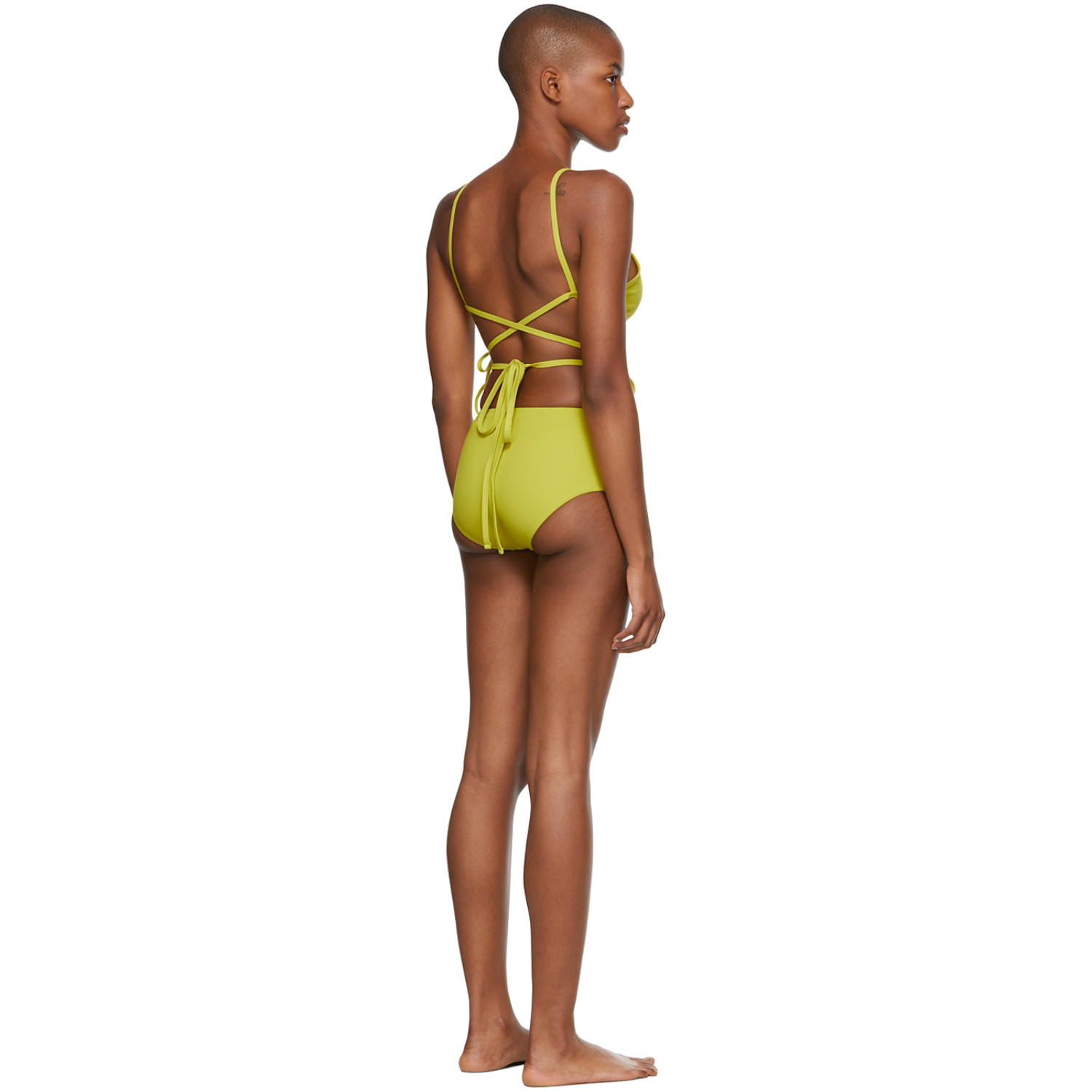  Christopher Esber Green Wrapped Tie & Loop Tie Bikini 