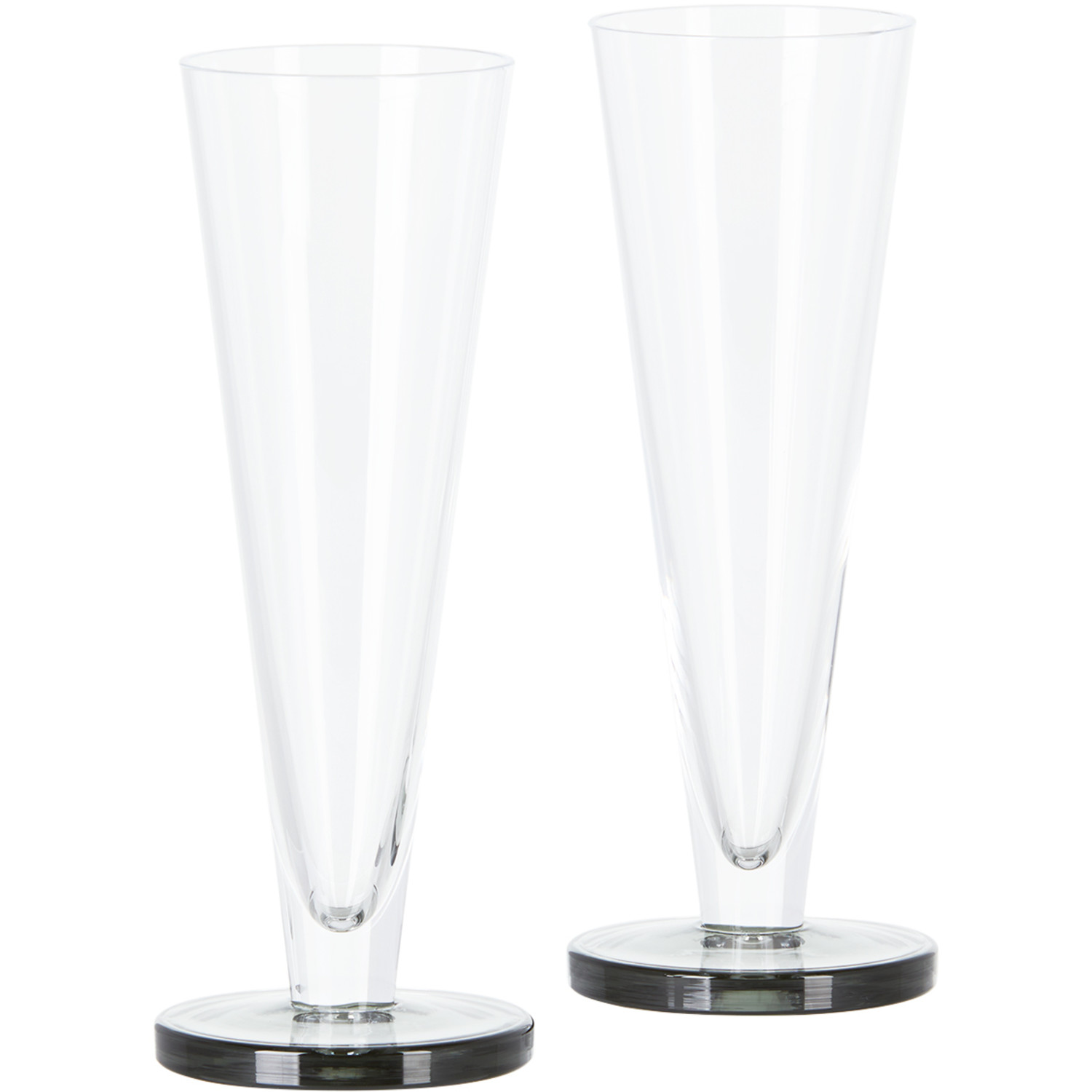  Tom Dixon Black Puck Flute Glasses Set 