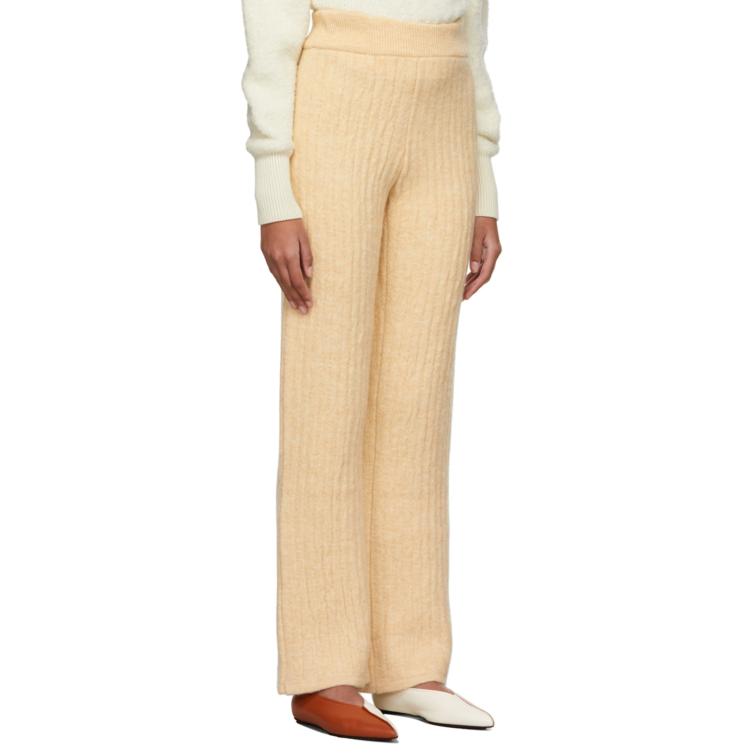  Nanushka Beige Wool Shad Lounge Pants 