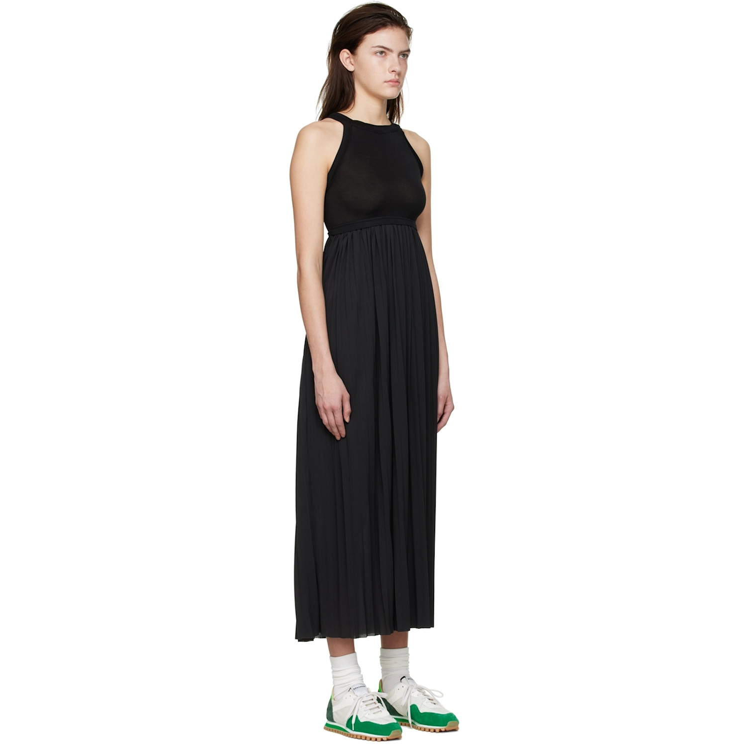  Vaara Black Polyester Midi Dress 