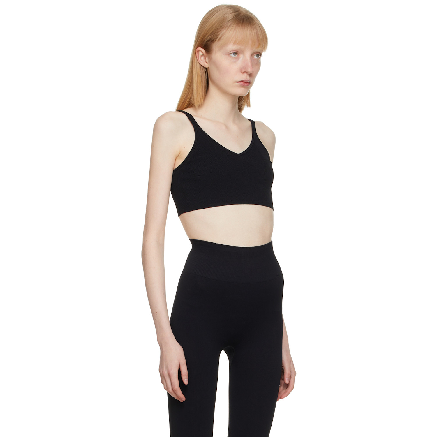 Vaara Black Technical Knit Crop Bra 