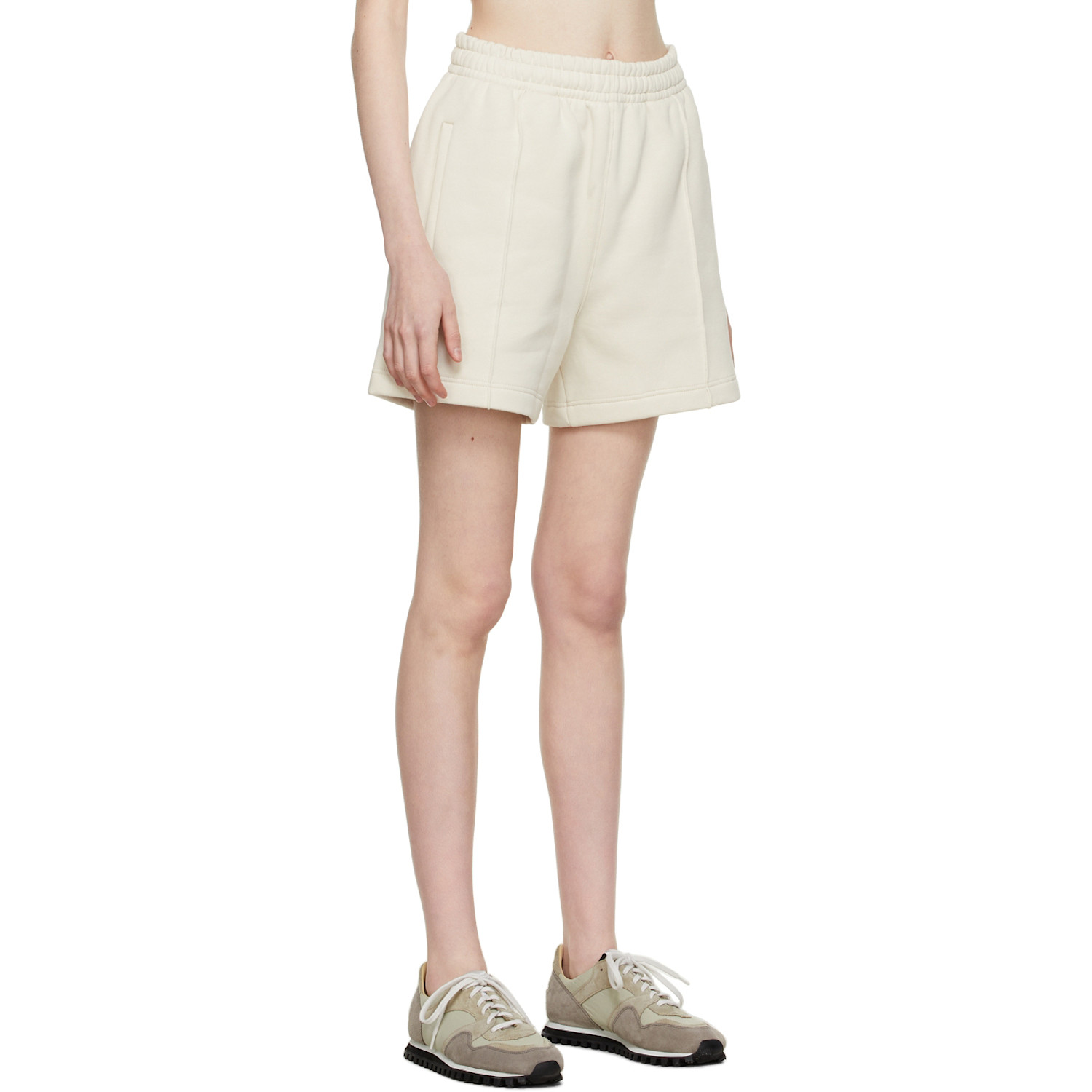  Vaara Off-white Fleece Lounge Shorts 