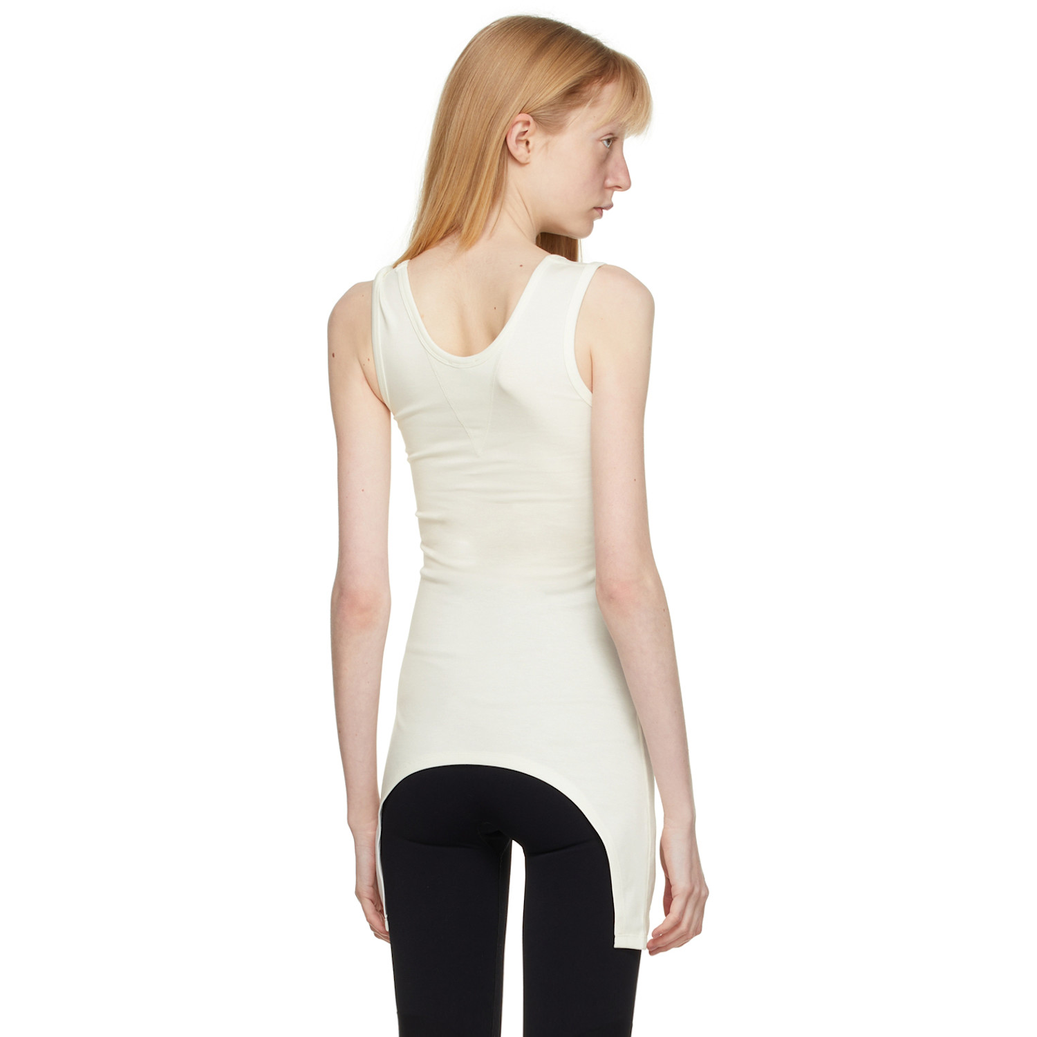  Vaara Off-white Simple Cut Away Sport Top 