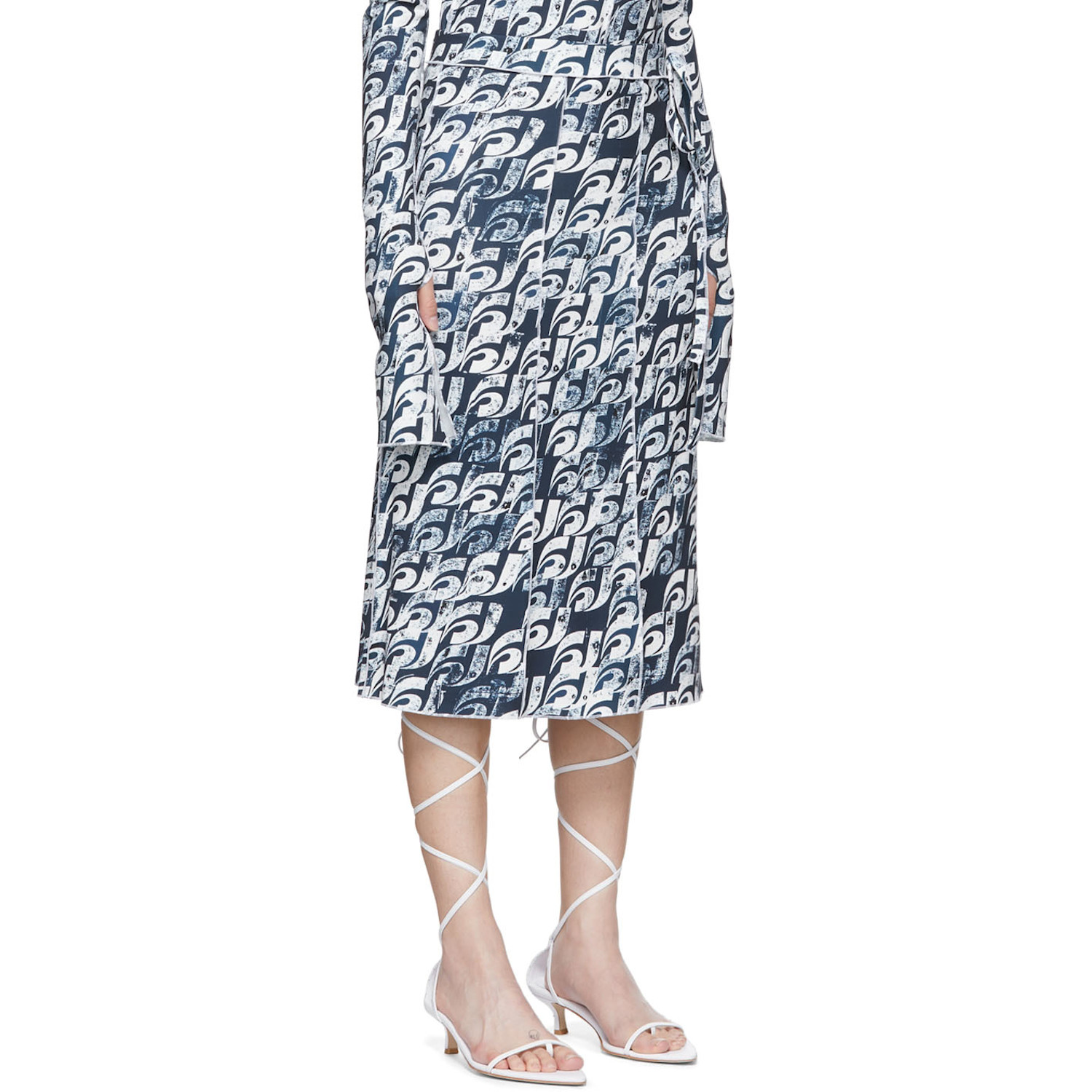  Heste Jente Ssense Exclusive Navy Polyester Midi Skirt 
