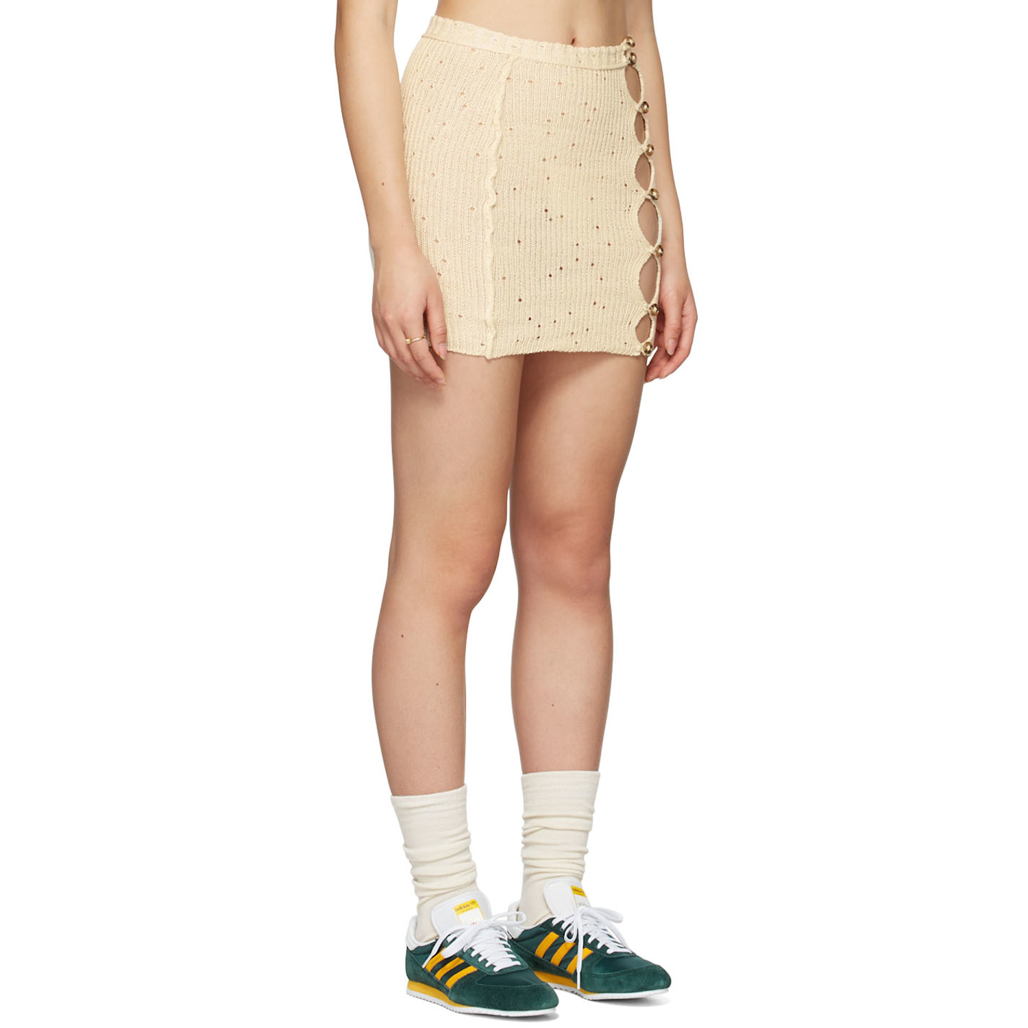  Gabe Gordon Ssense Exclusive Off-white Vortex Mini Skirt 