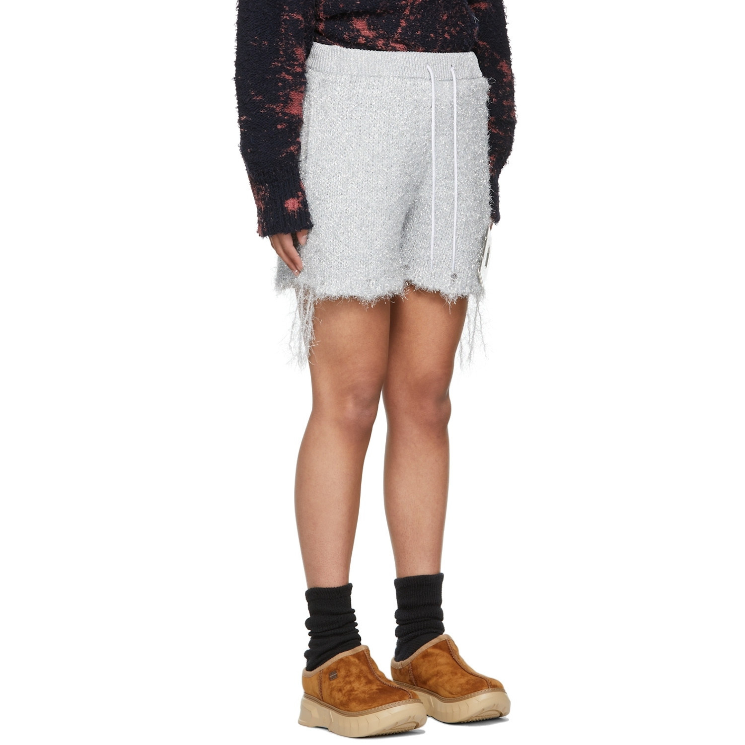  Doublet Silver Metal Letter Shorts 
