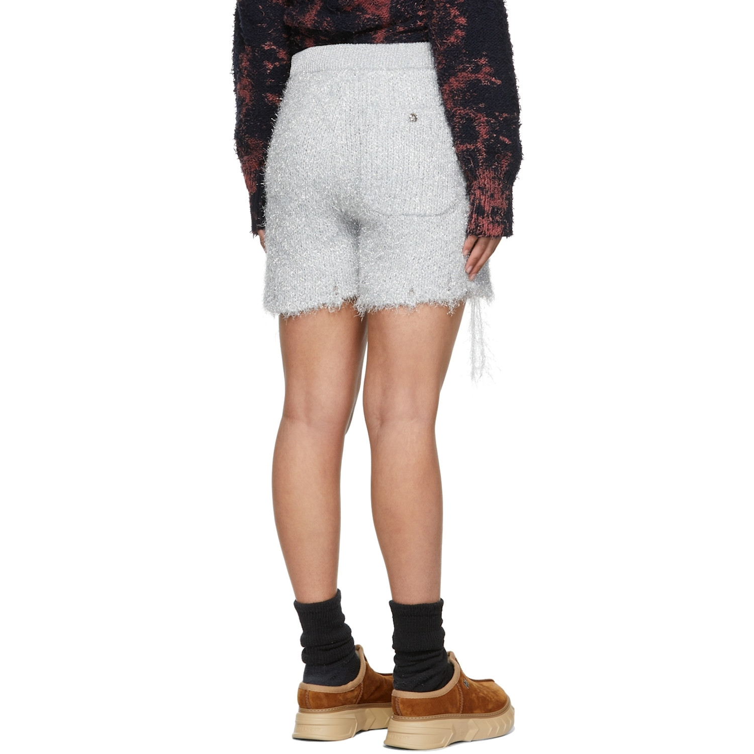  Doublet Silver Metal Letter Shorts 