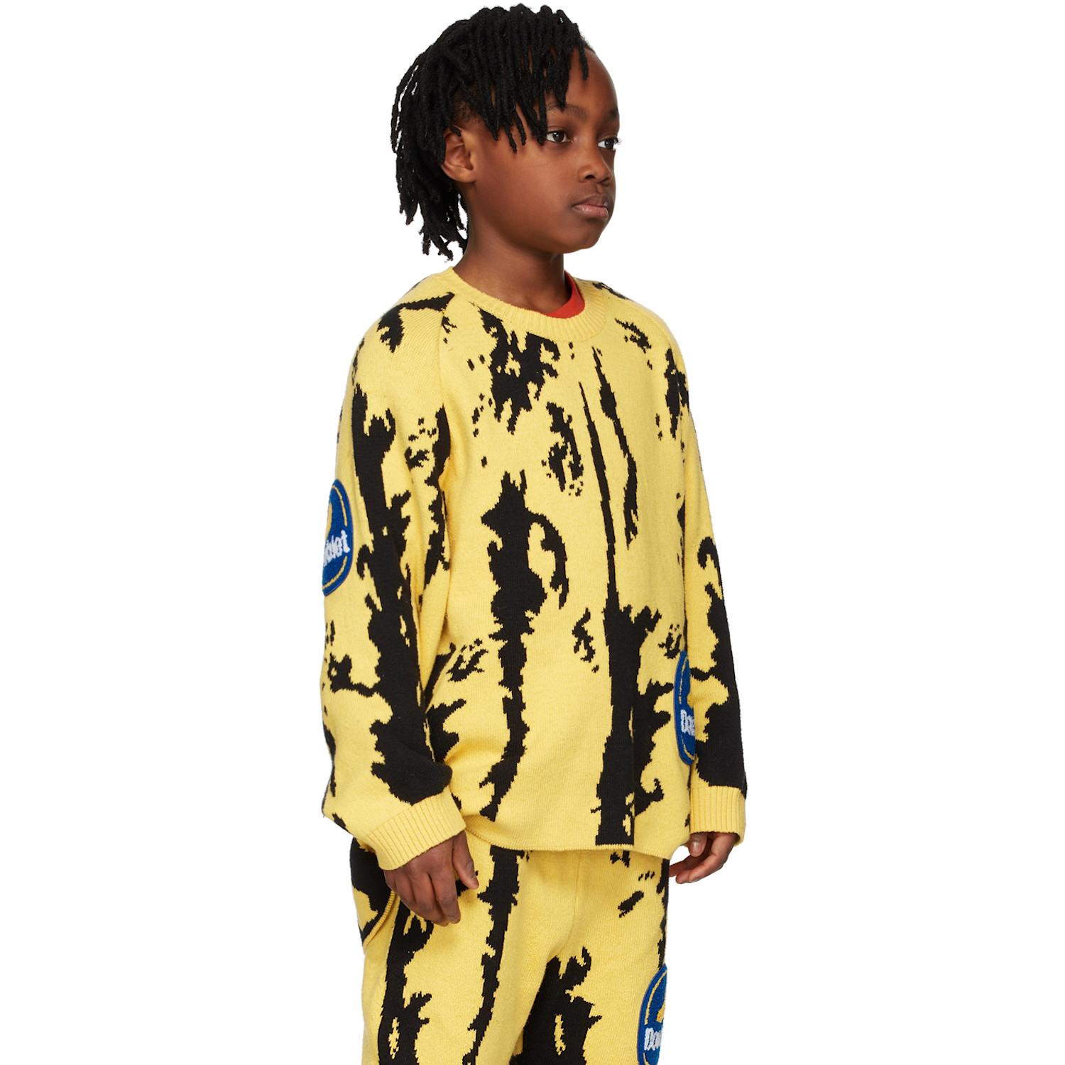  Doublet Kids Yellow & Black Banana Sweater 