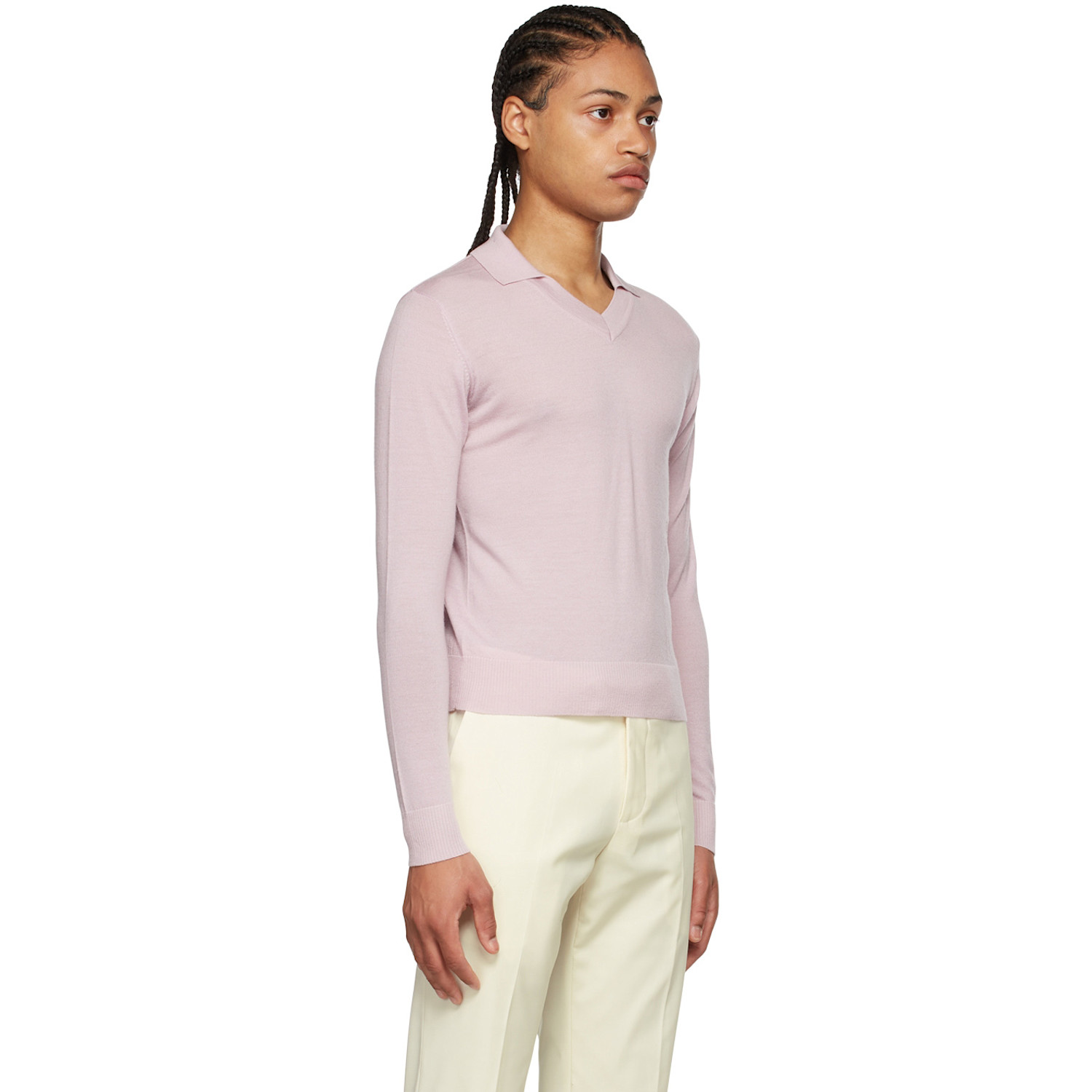  Lukhanyo Mdingi Ssense Exclusive Purple Wool Polo 