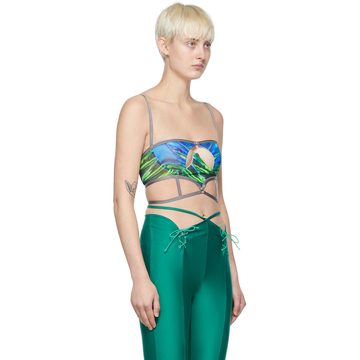  Didu Green Polyester Bra 