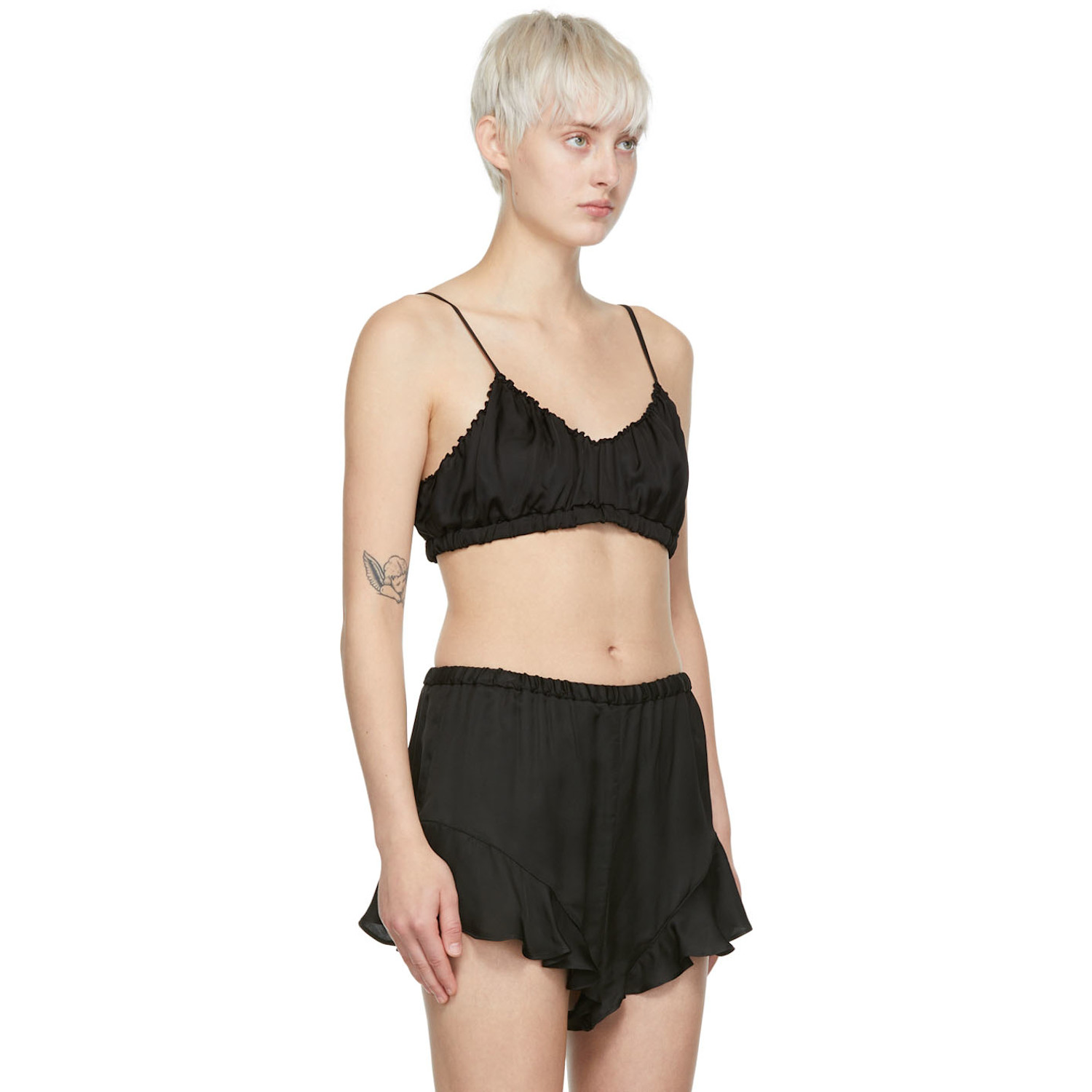  Determ; Black Rayon Bra 