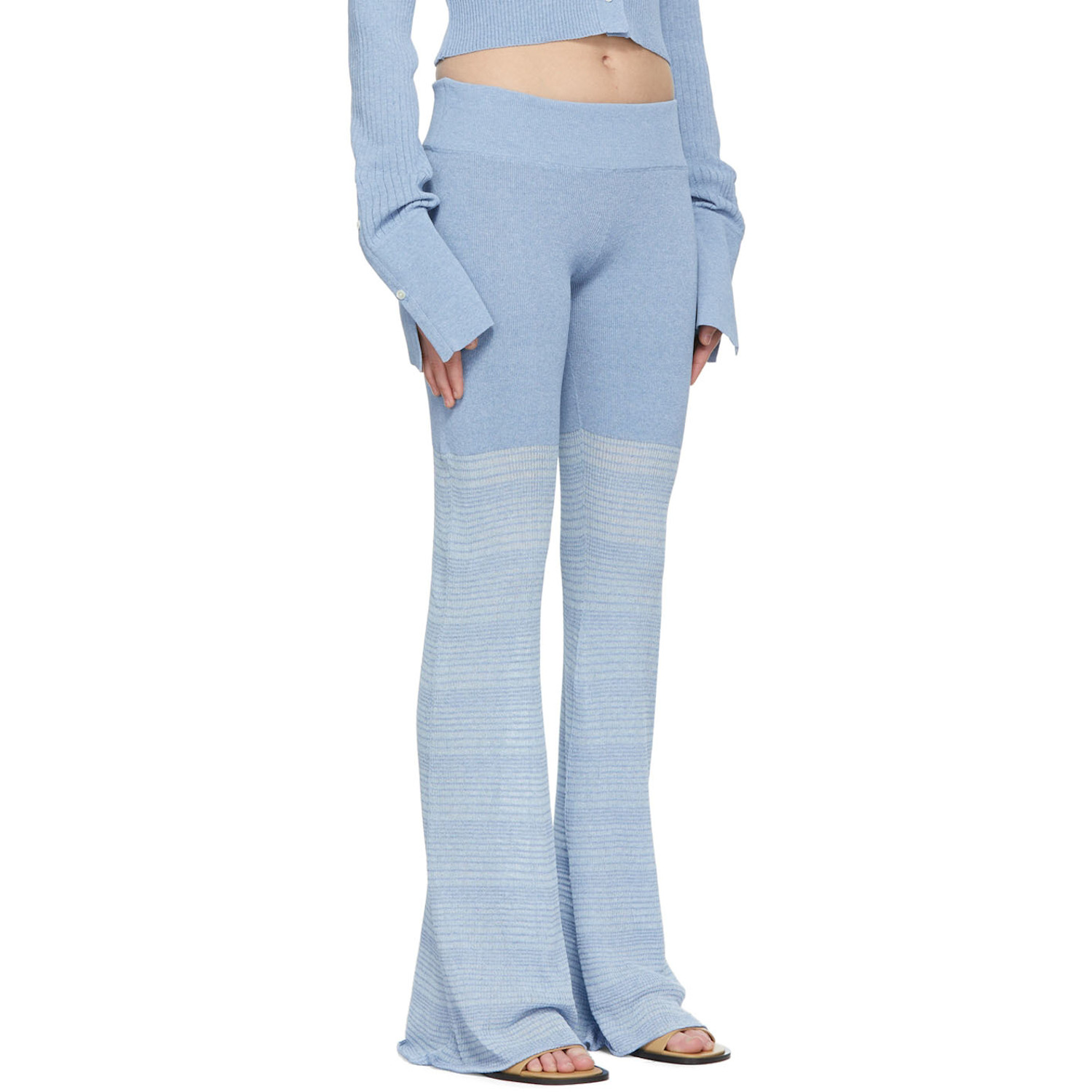  Determ; Blue Polyester Lounge Pants 