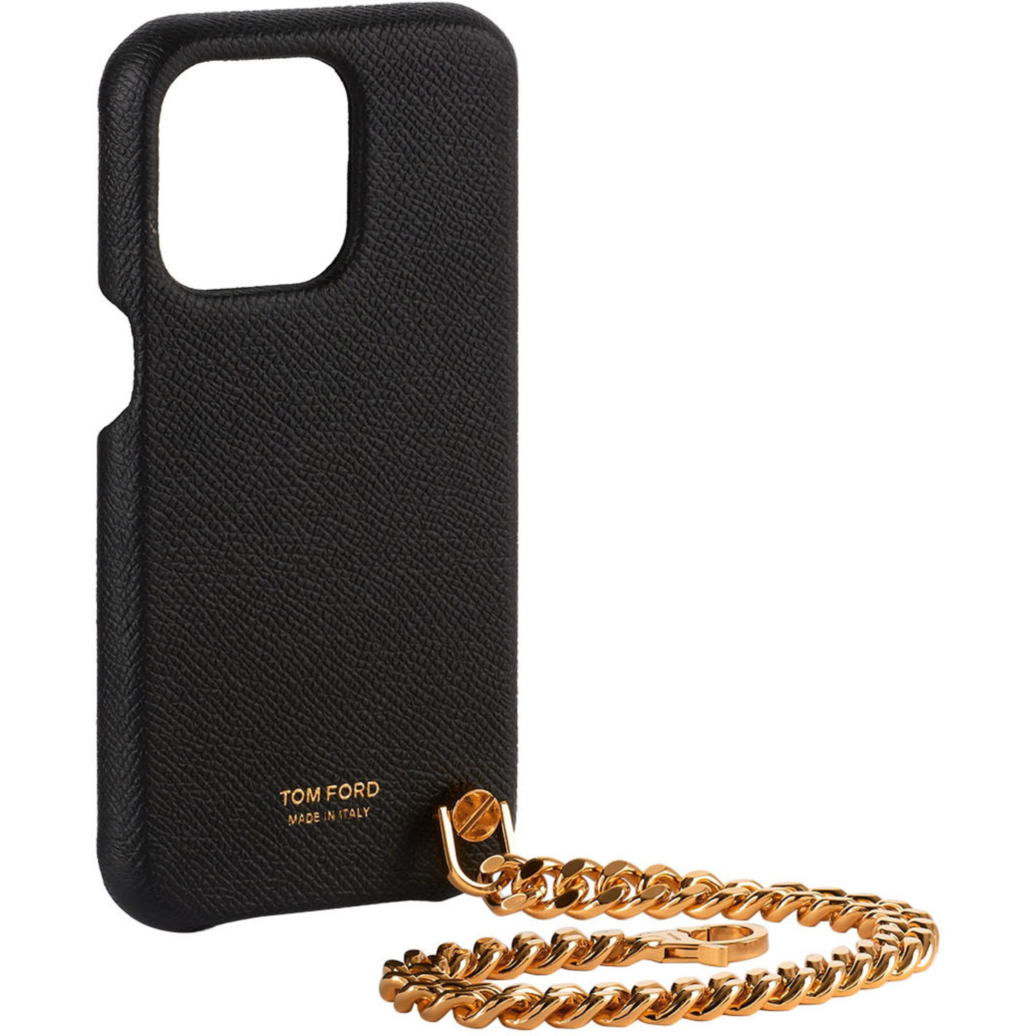  Tom Ford Black Leather Iphone 12 Case 