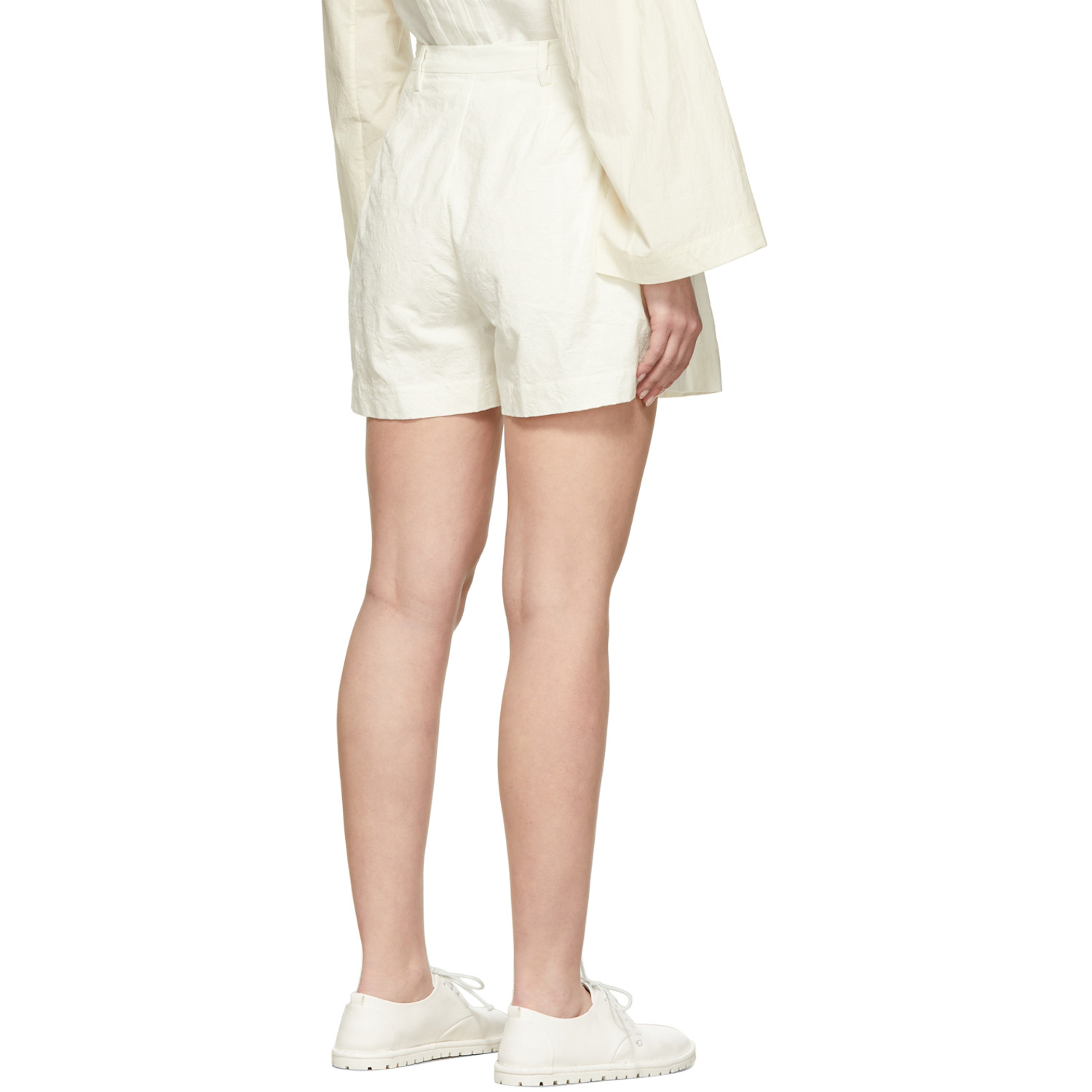  Renli Su Off-white Embroidered Shorts 