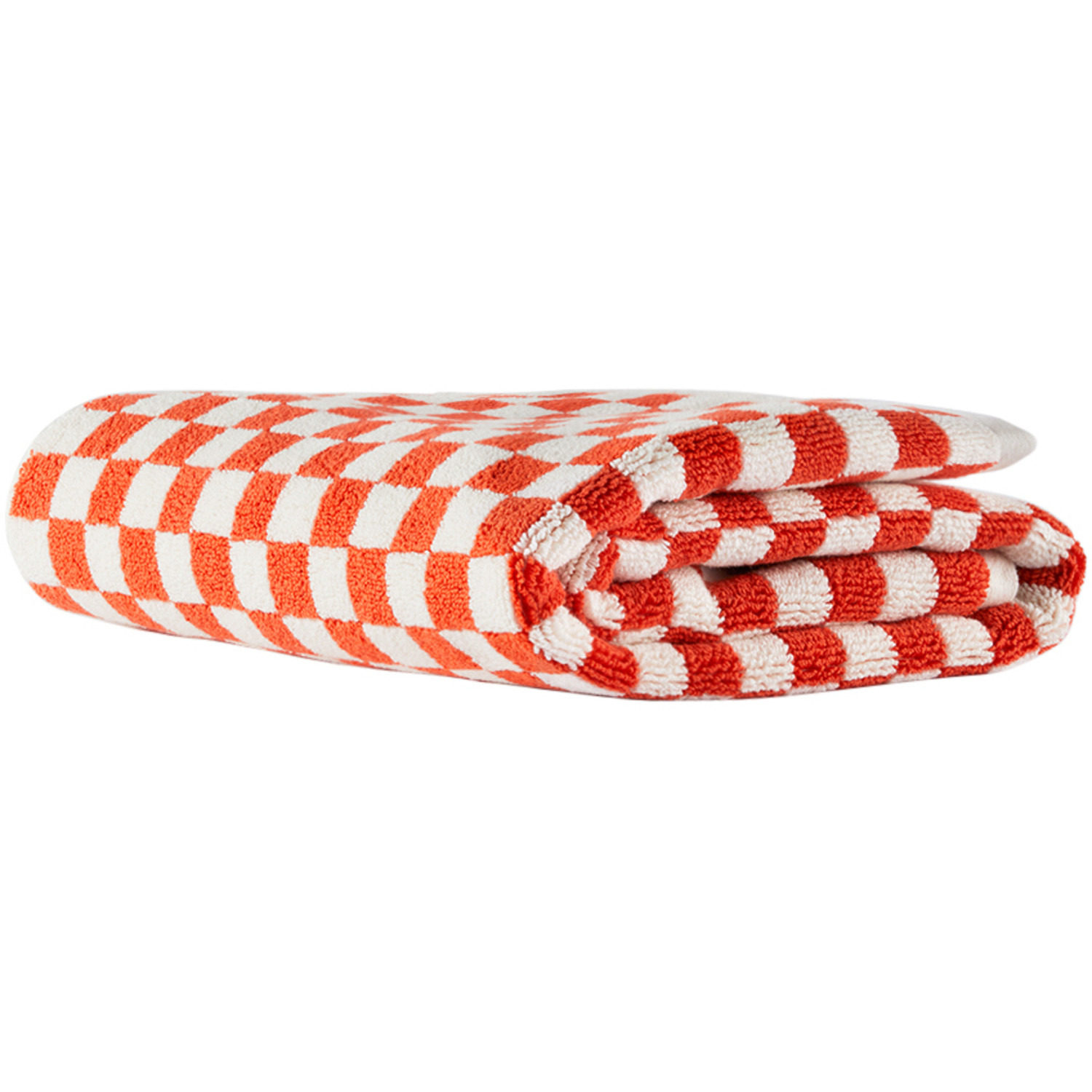  Baina Orange & Off-white Beppu Bath Mat 