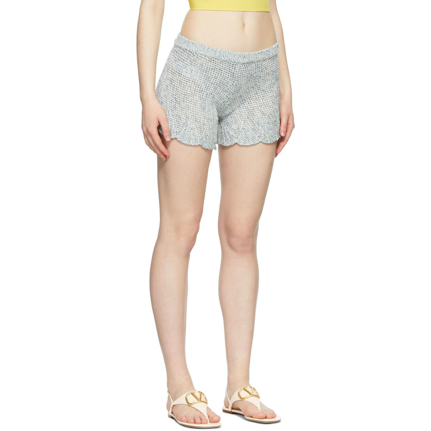  Red Valentino Blue Knit Shorts 