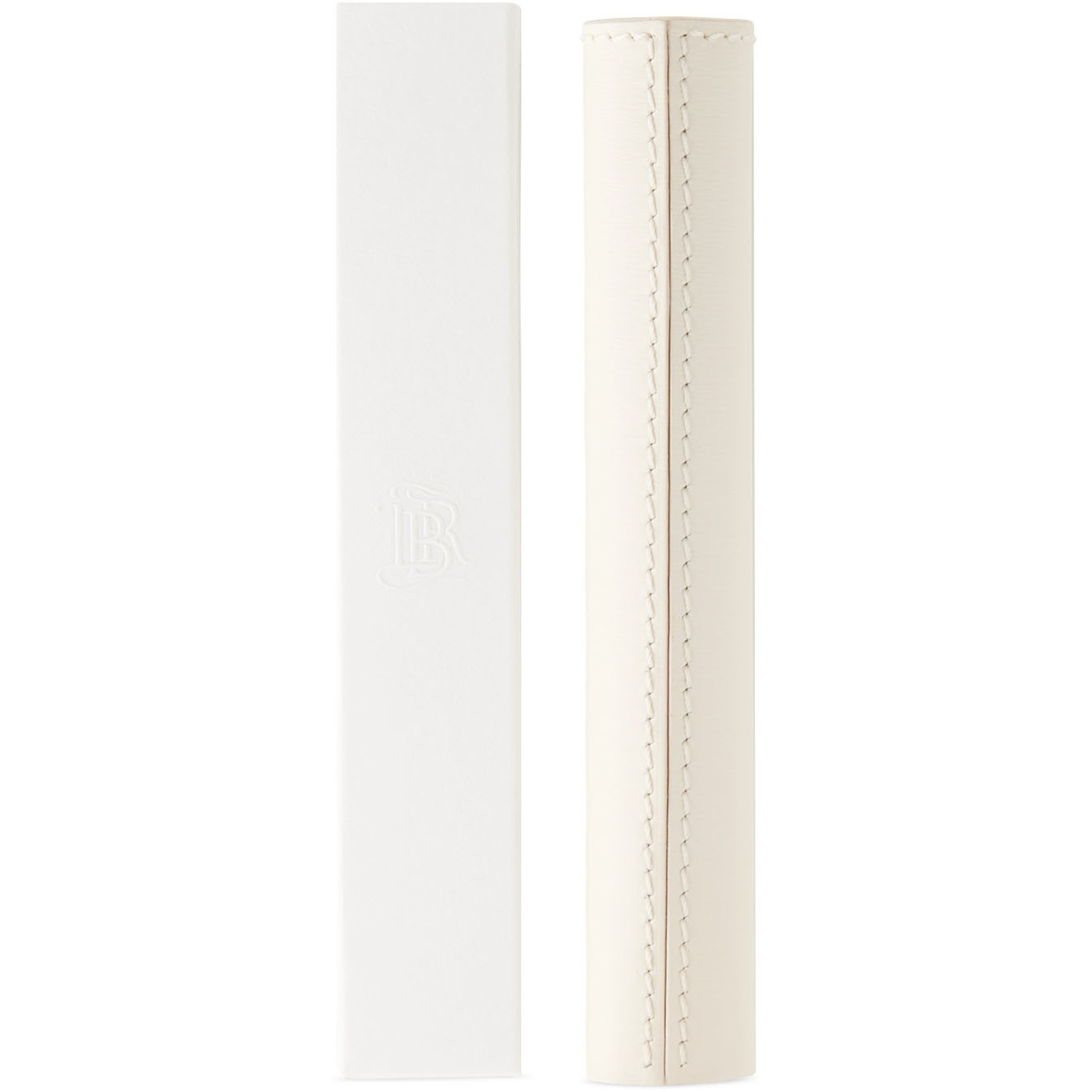  La Bouche Rouge Refillable Leather Mascara Case – White 