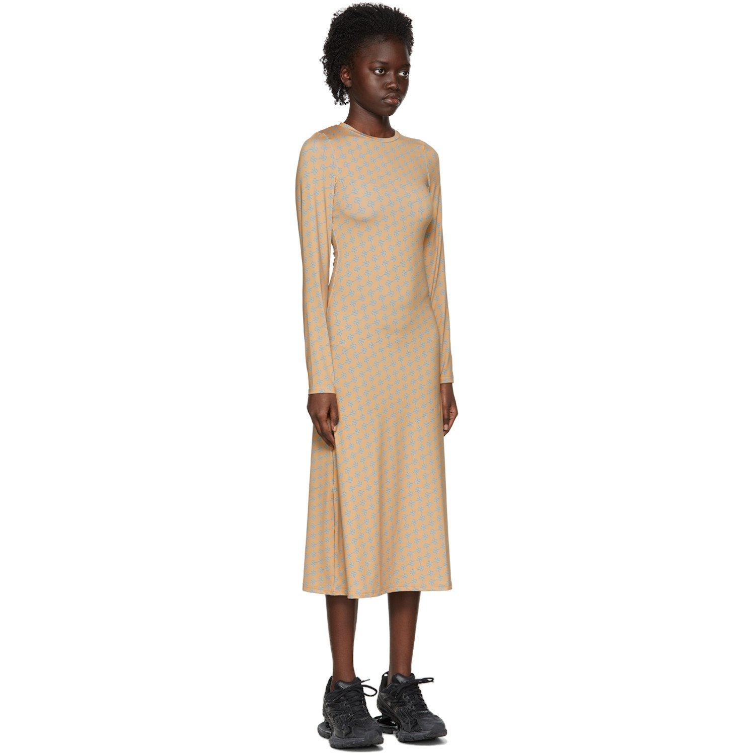  Rokh Brown Polyester Mid-length Dress 
