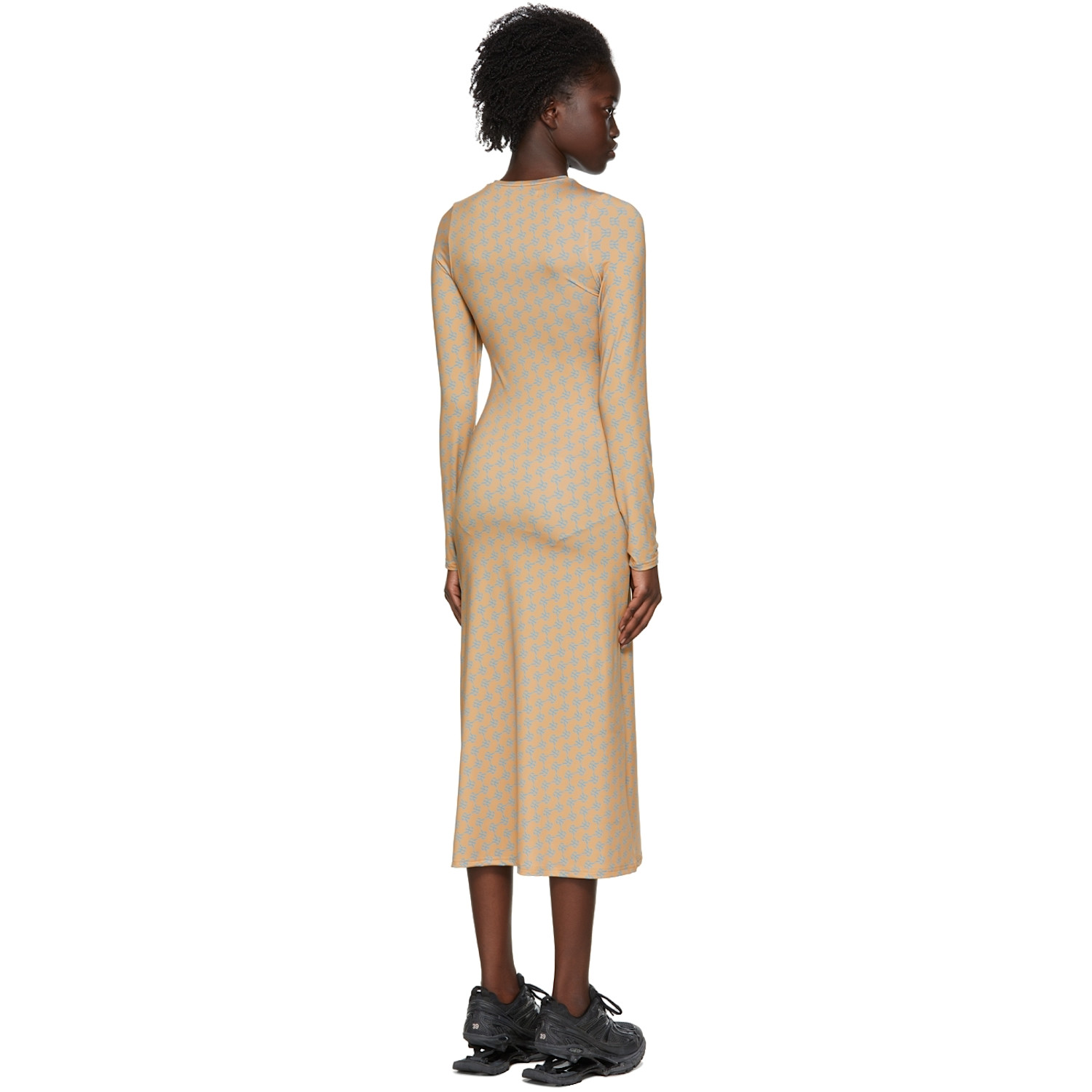  Rokh Brown Polyester Mid-length Dress 