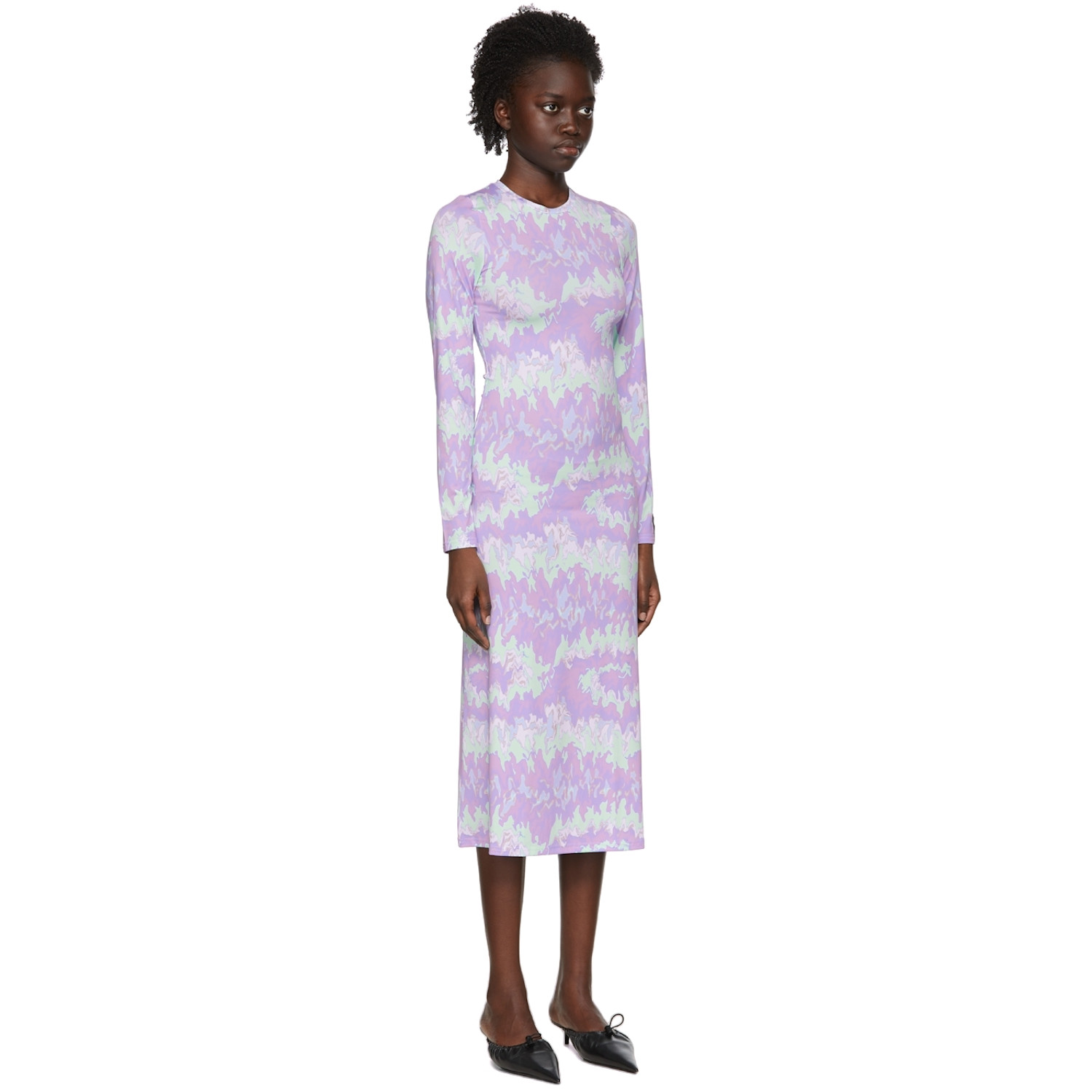  Rokh Purple Polyester Mid-length Dress 