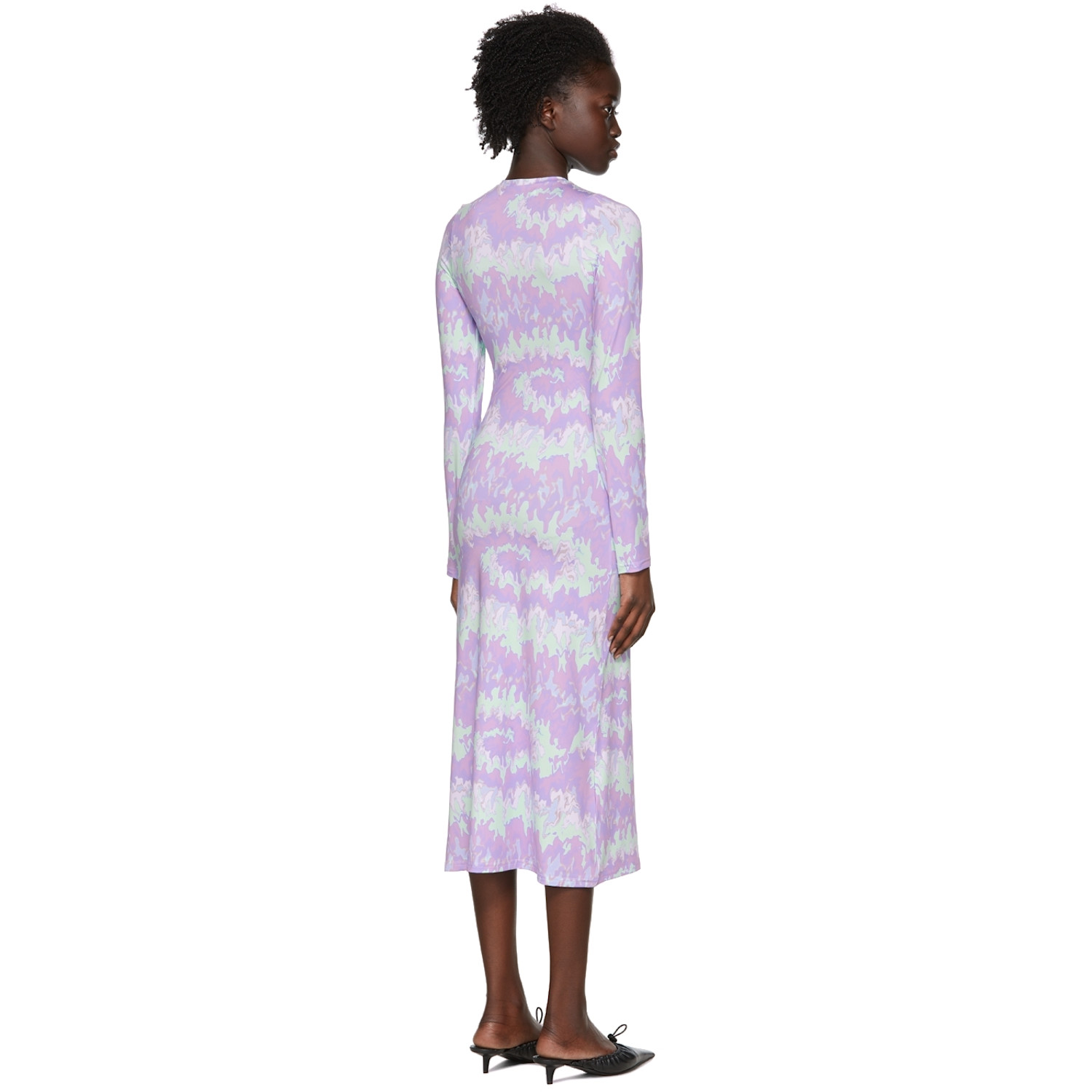  Rokh Purple Polyester Mid-length Dress 