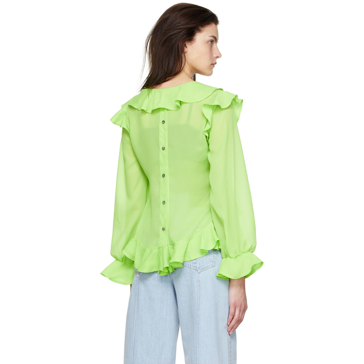 Rokh Green Polyester Blouse 