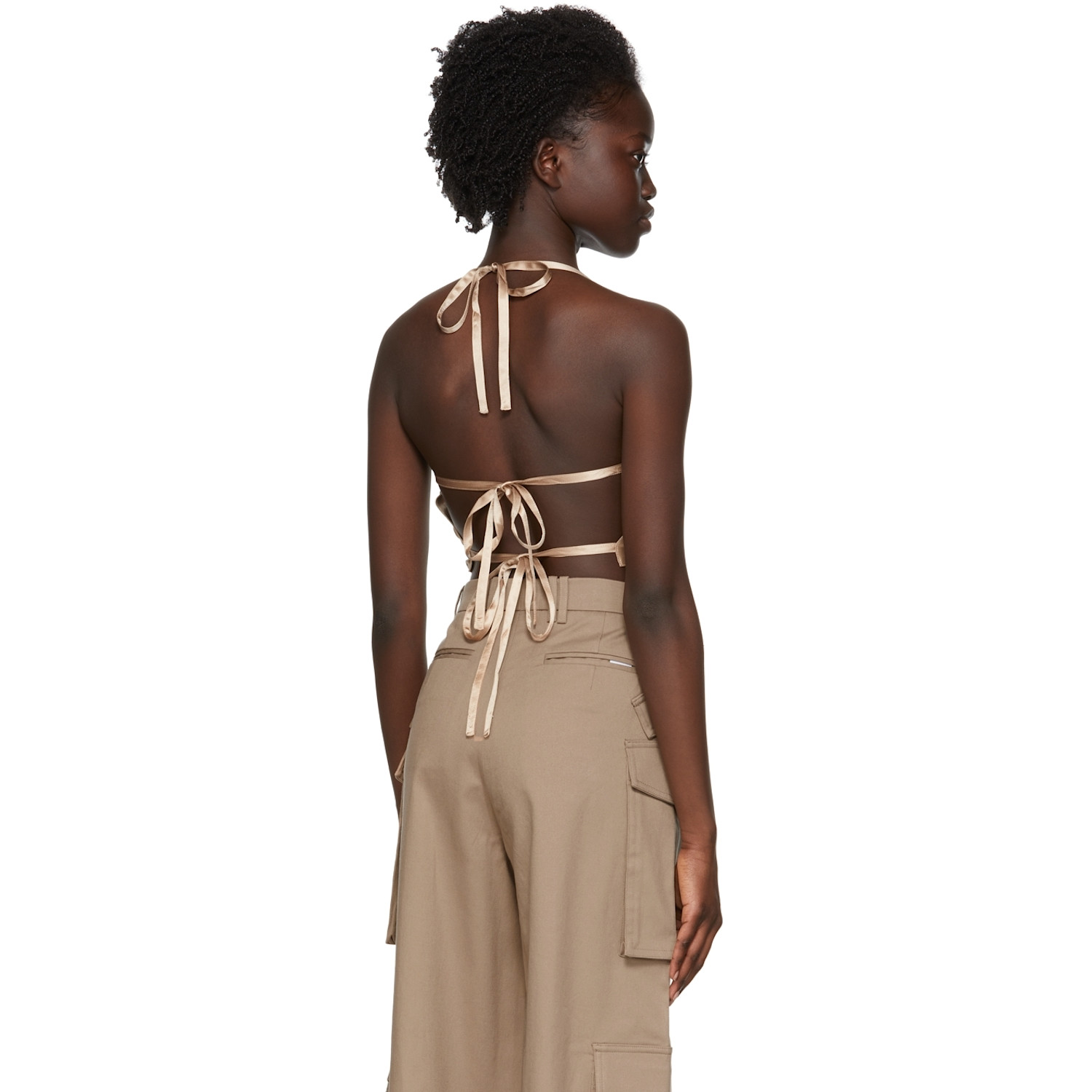  Rokh Brown Silk Tank Top 