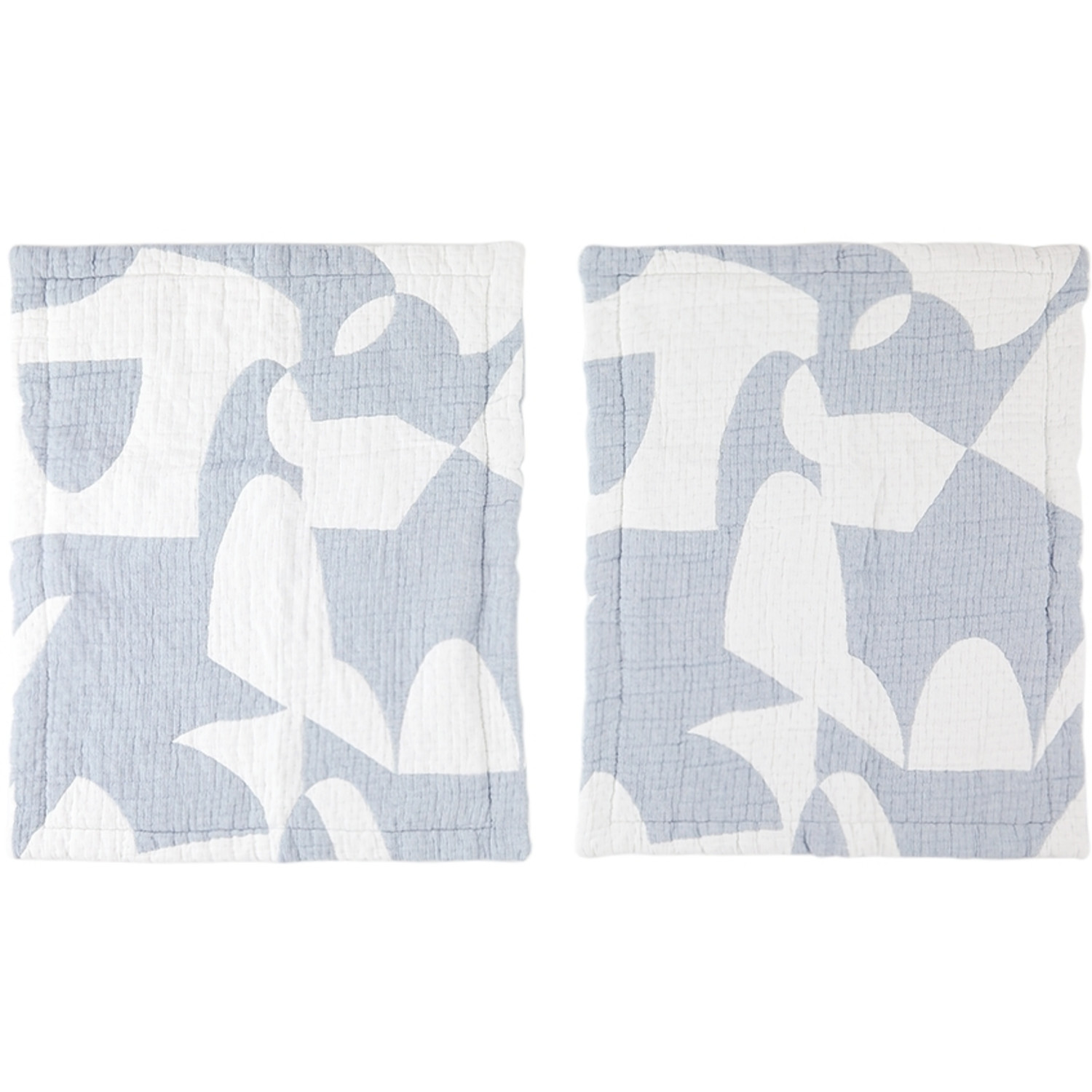  Dusen Dusen Blue & White Hepta Bed Set, Full/queen 