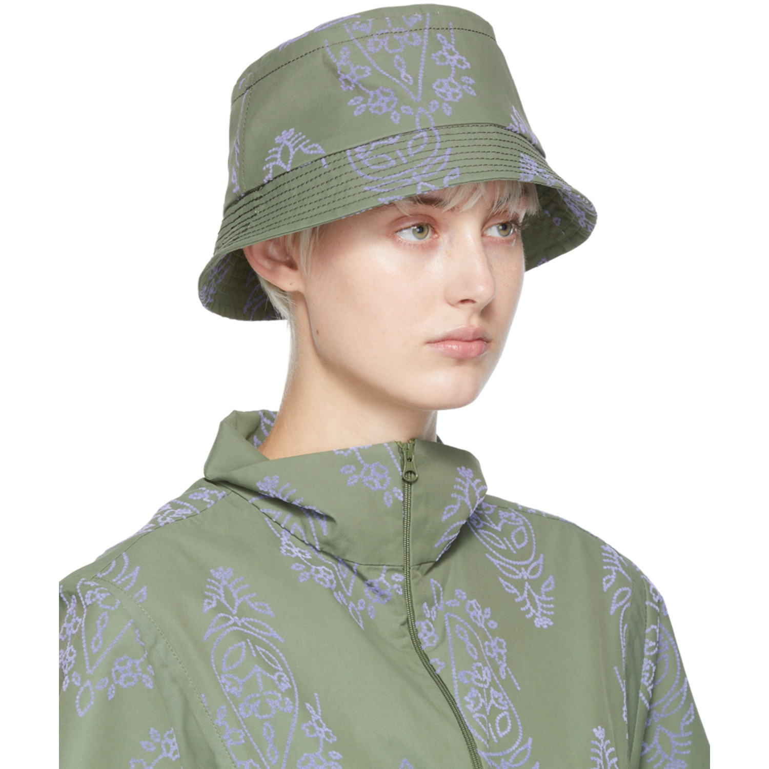  Paria /farzaneh Green Flock Bucket Hat 