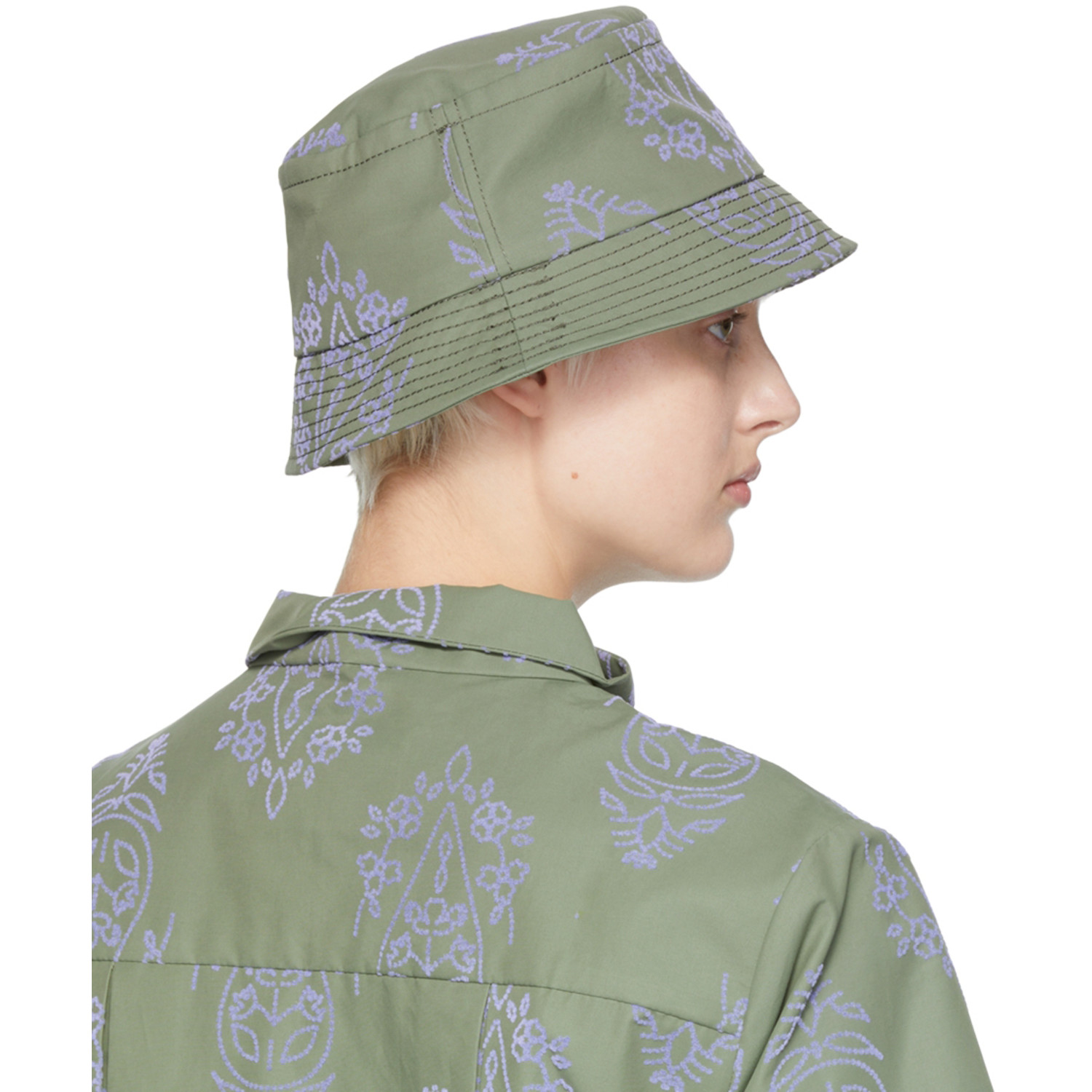  Paria /farzaneh Green Flock Bucket Hat 
