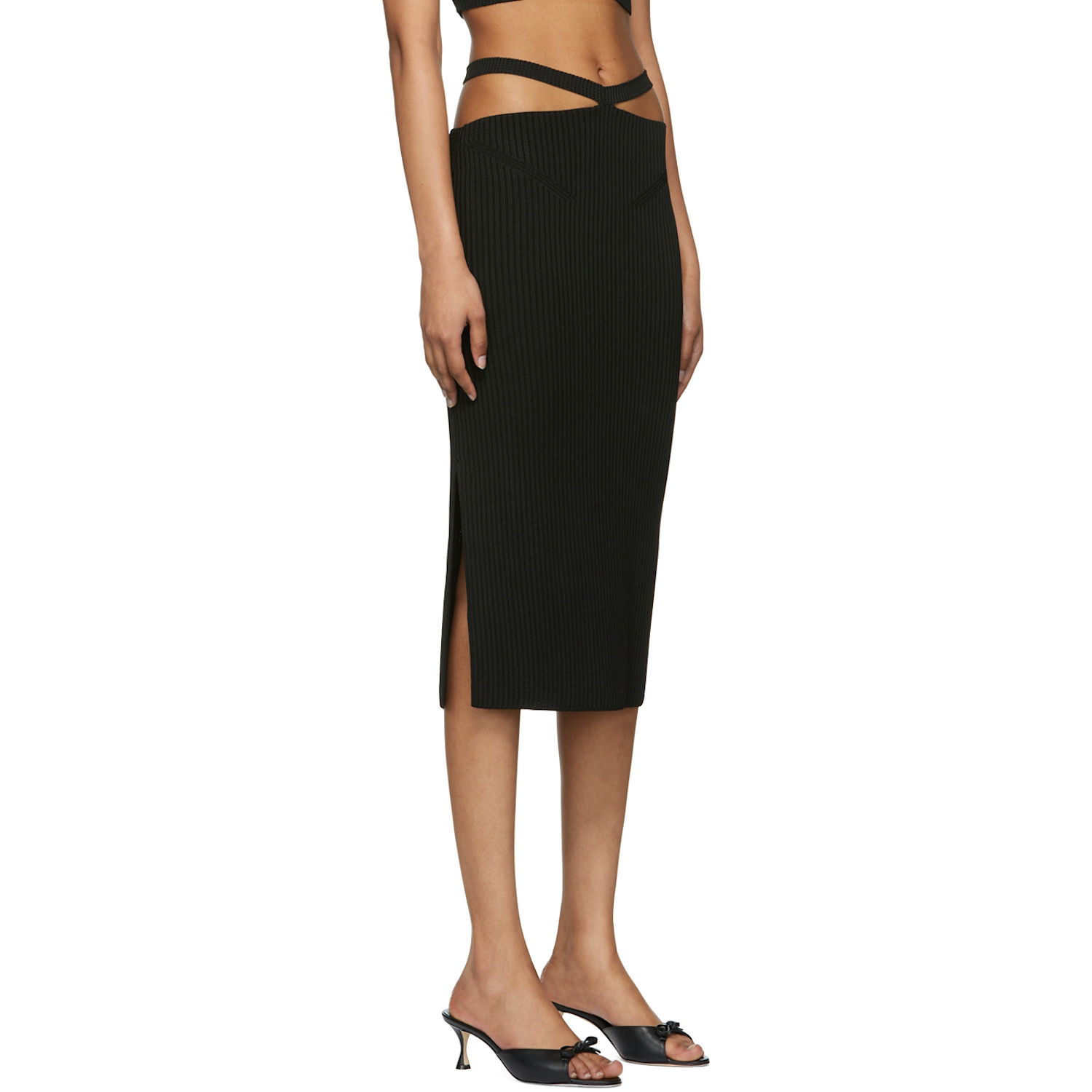  Anna October Black Alizee Midi Skirt 