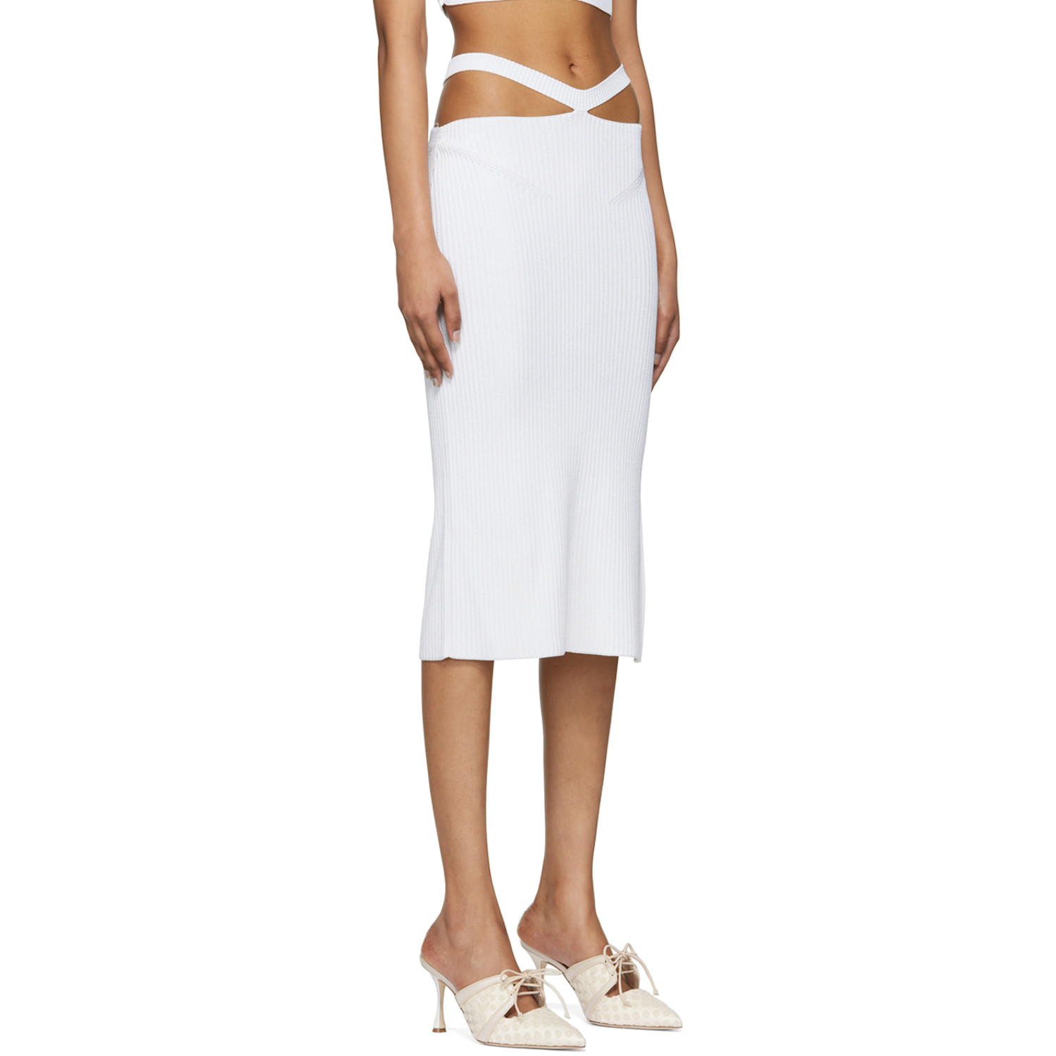  Anna October White Alizee Midi Skirt 