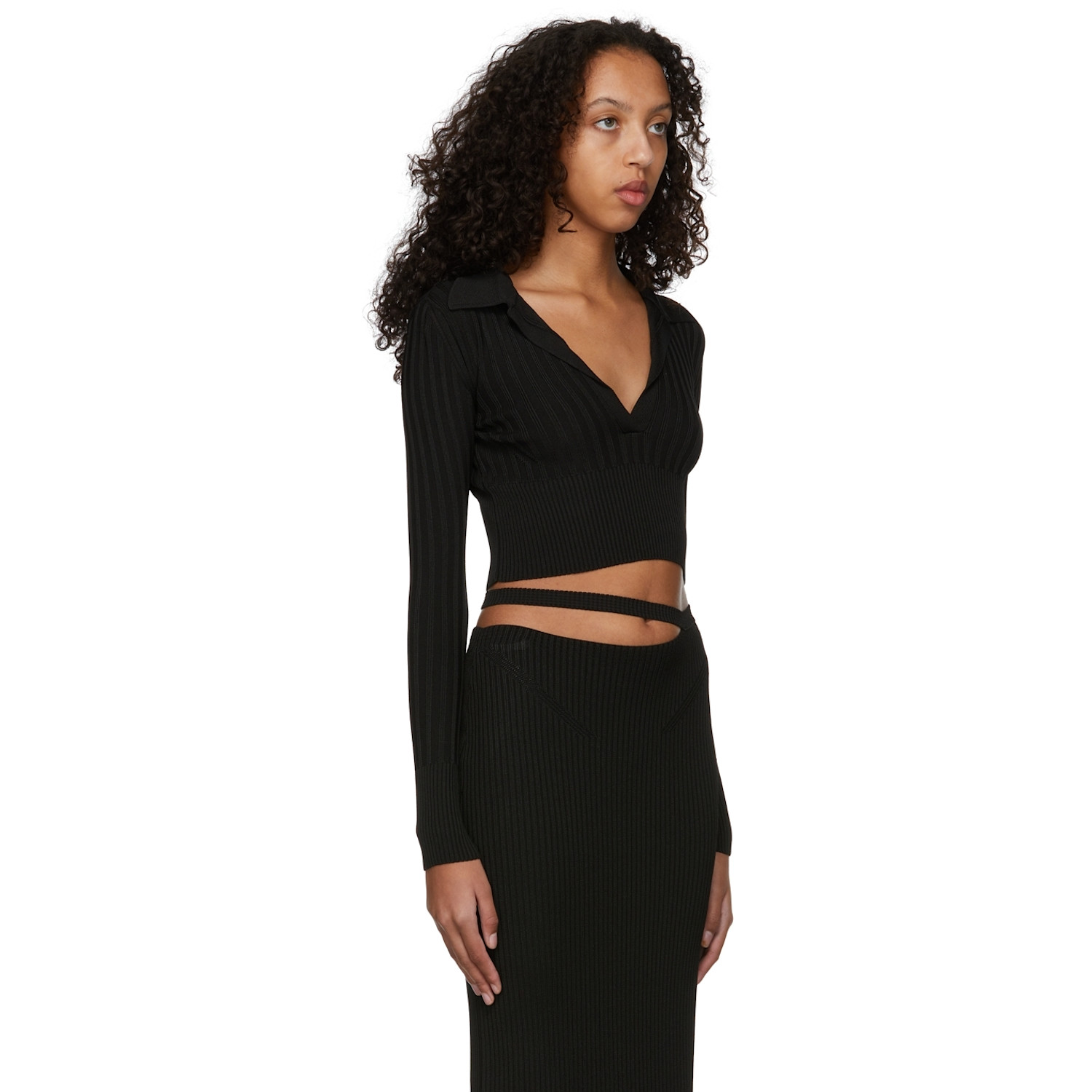  Anna October Black Sandra Knitted Polo 