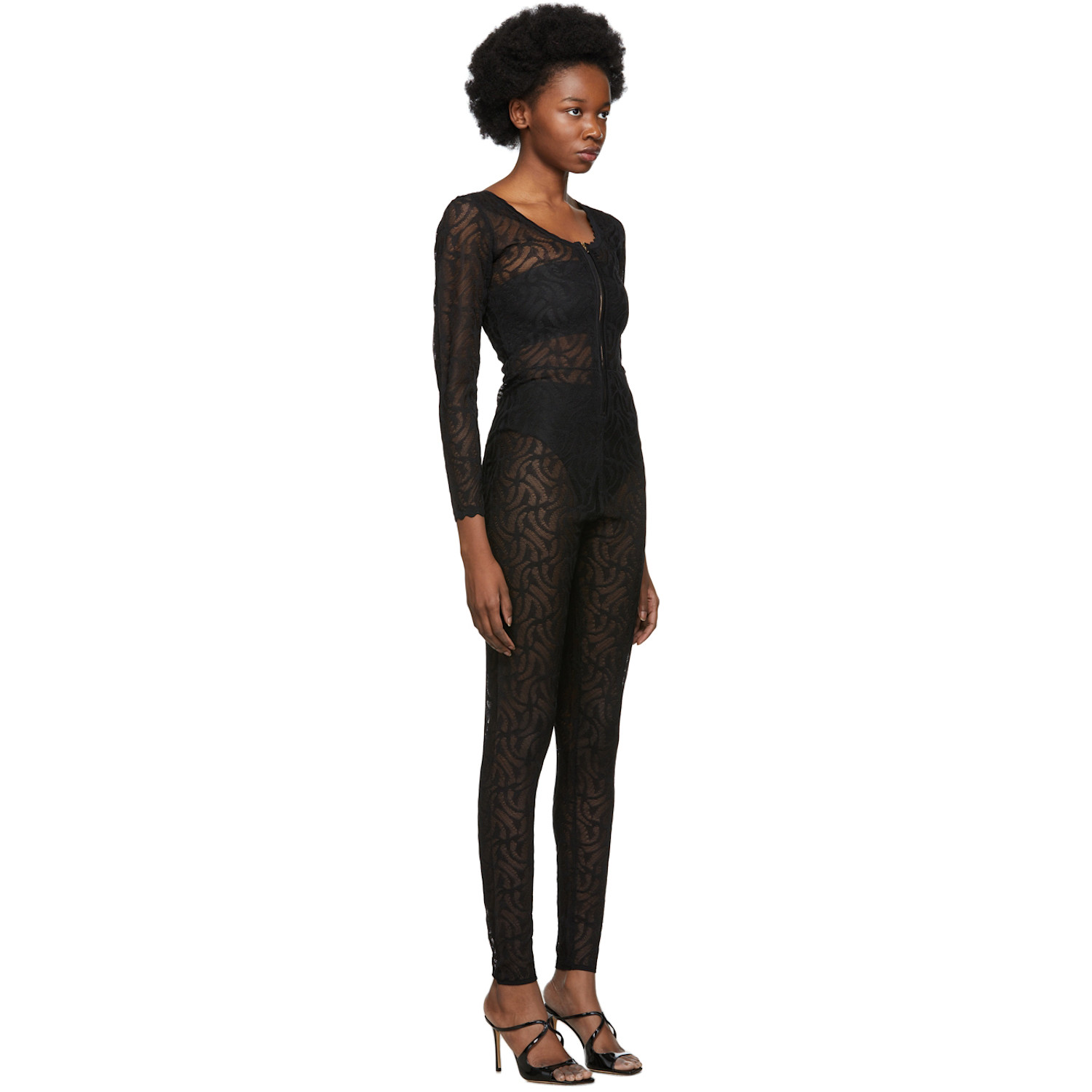  Diotima Black Lace Jumpsuit 