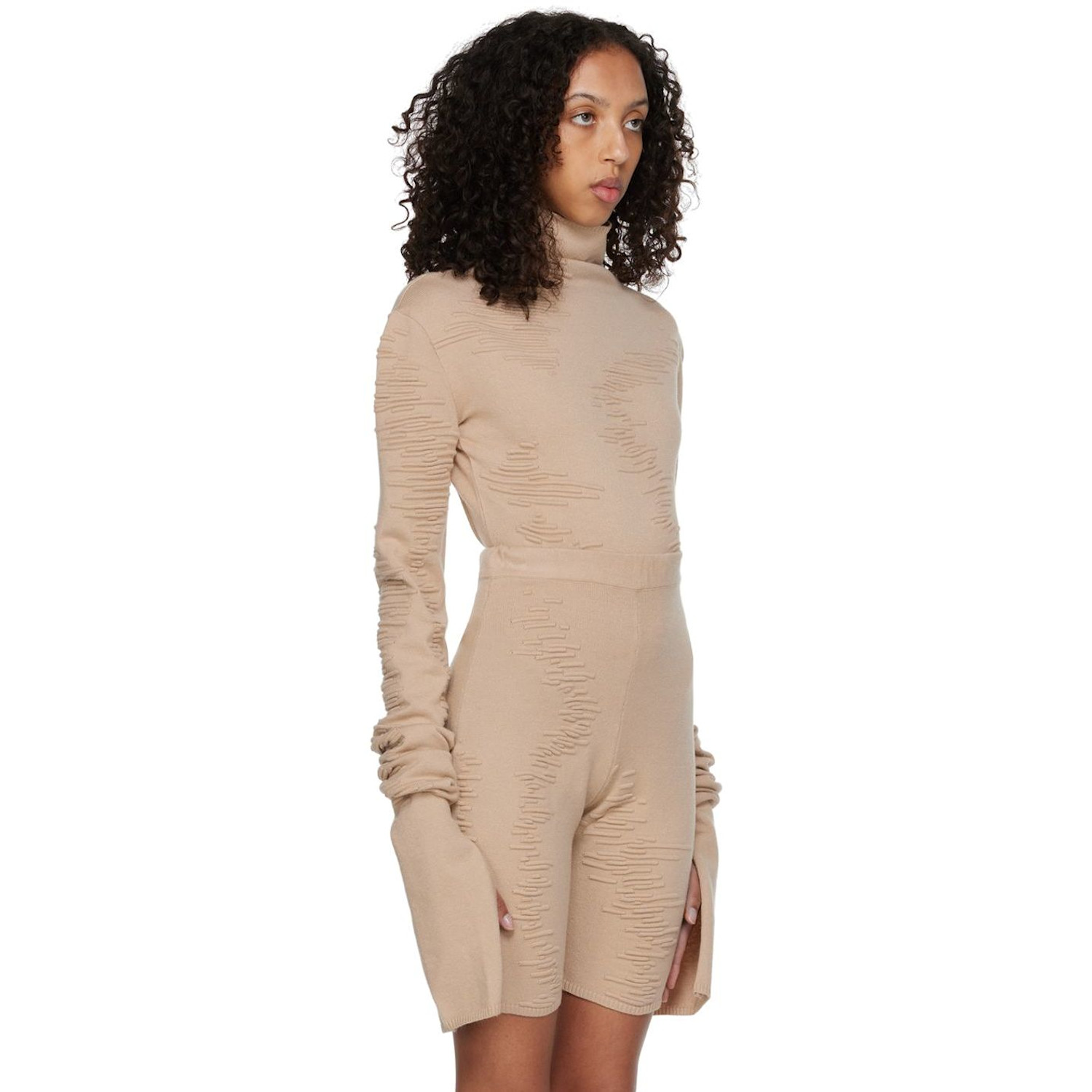  Selasi Ssense Exclusive Beige Kbn Knitwear Edition Bodysuit 