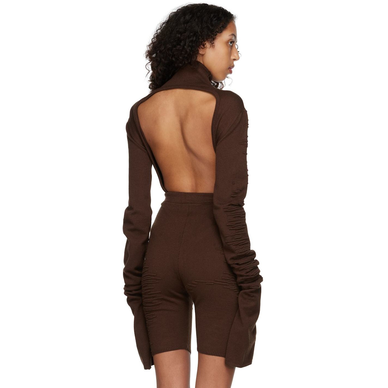  Selasi Ssense Exclusive Brown Kbn Knitwear Edition Bodysuit 