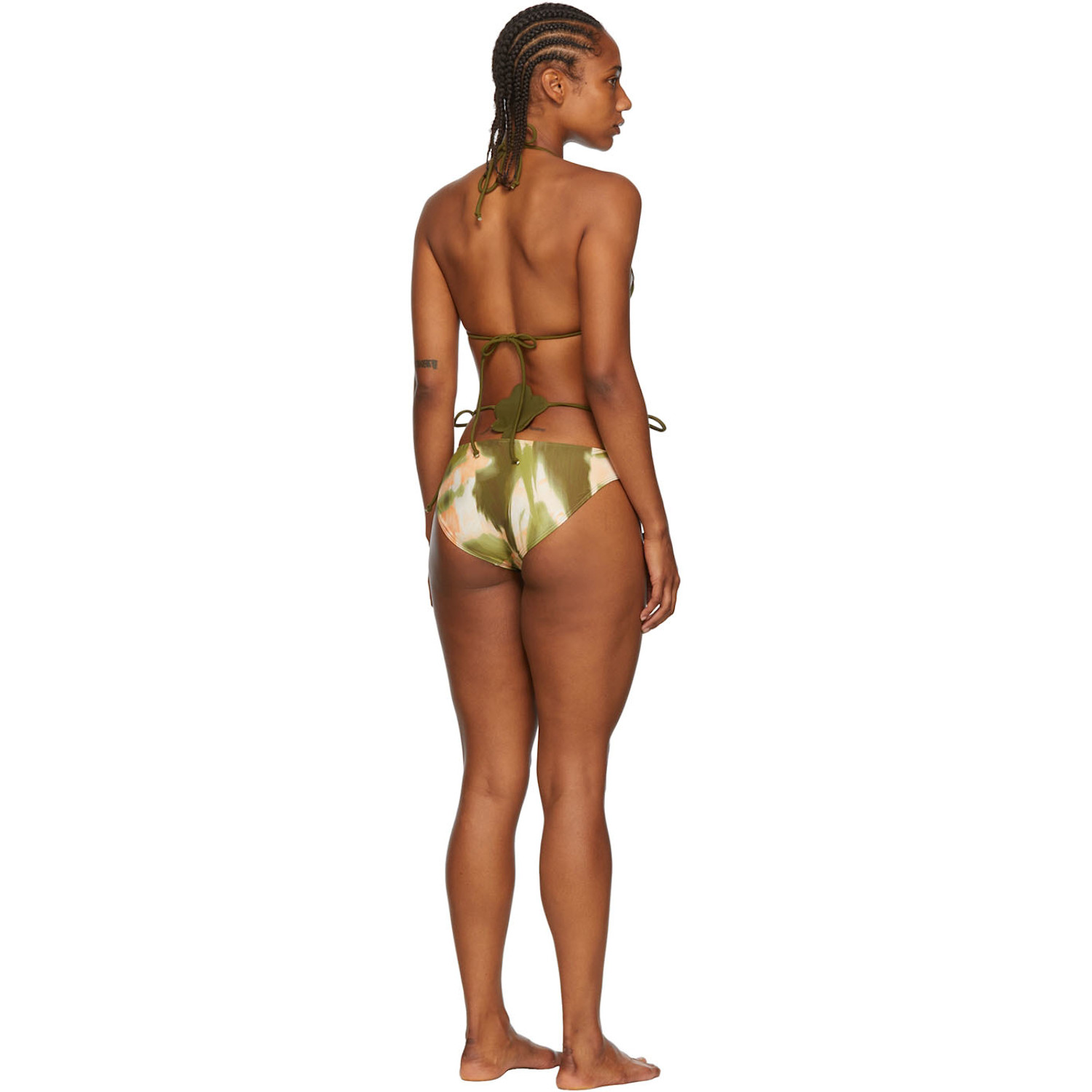  Collina Strada Ssense Exclusive Khaki Recycled Nylon Bikini 