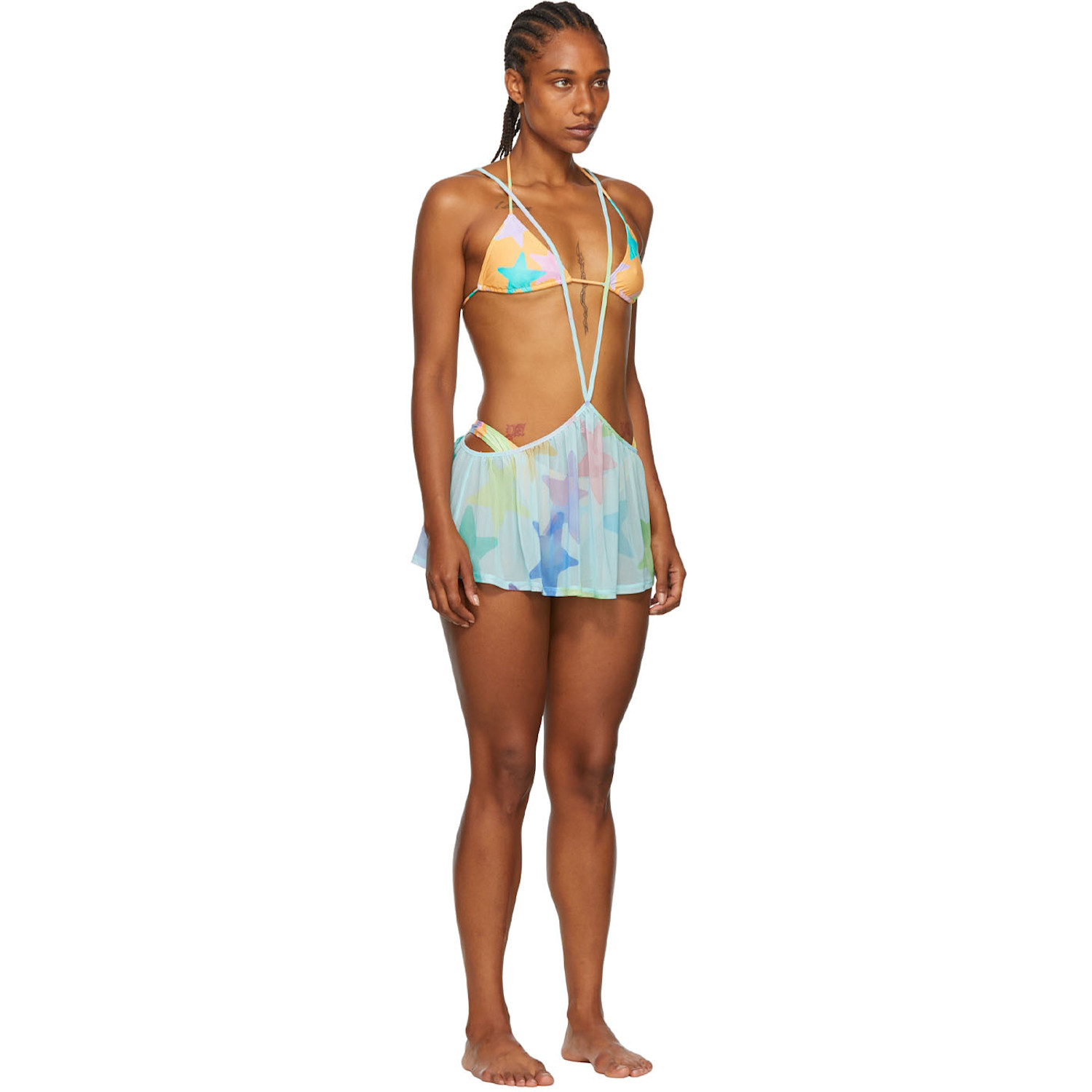  Collina Strada Ssense Exclusive Orange Recycled Nylon Bikini 