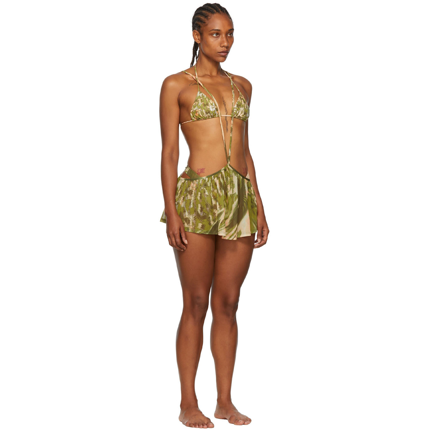  Collina Strada Ssense Exclusive Khaki Recycled Nylon Bikini 